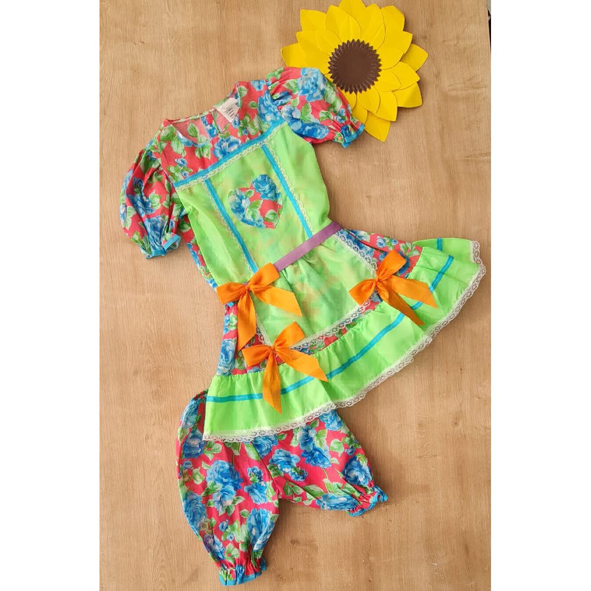 Vestido Junino Coração - Fátima Modas