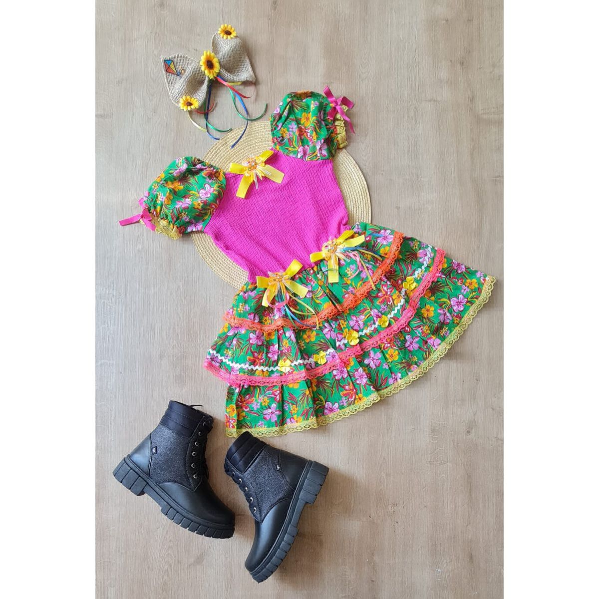 Vestido Junino Babado - Fátima Modas