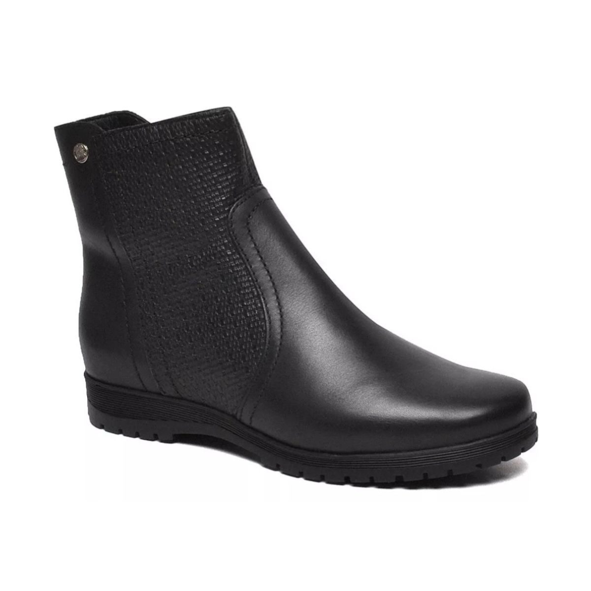 Bota Bottero couro preta - Fátima Modas