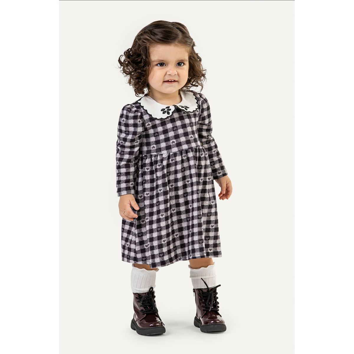 Vestido Bebê Menina Xadrez Gola Boneca Colorittá P... - Fátima Modas