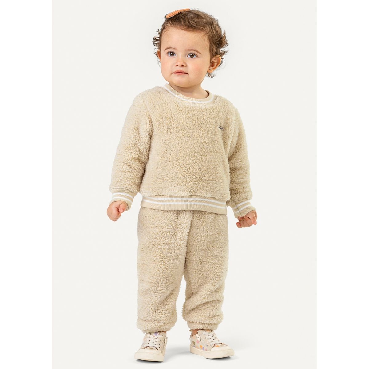 Conjunto Bebê Menina Peluciado Com Brilho Coloritt... - Fátima Modas