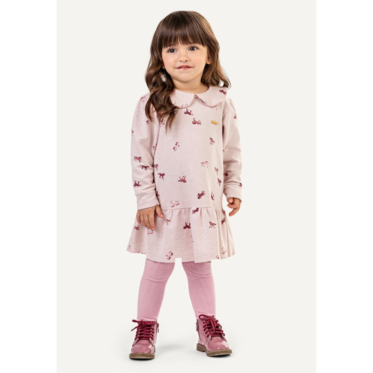 Vestido Infantil Menina Com Meia-Calça Colorittá - Fátima Modas