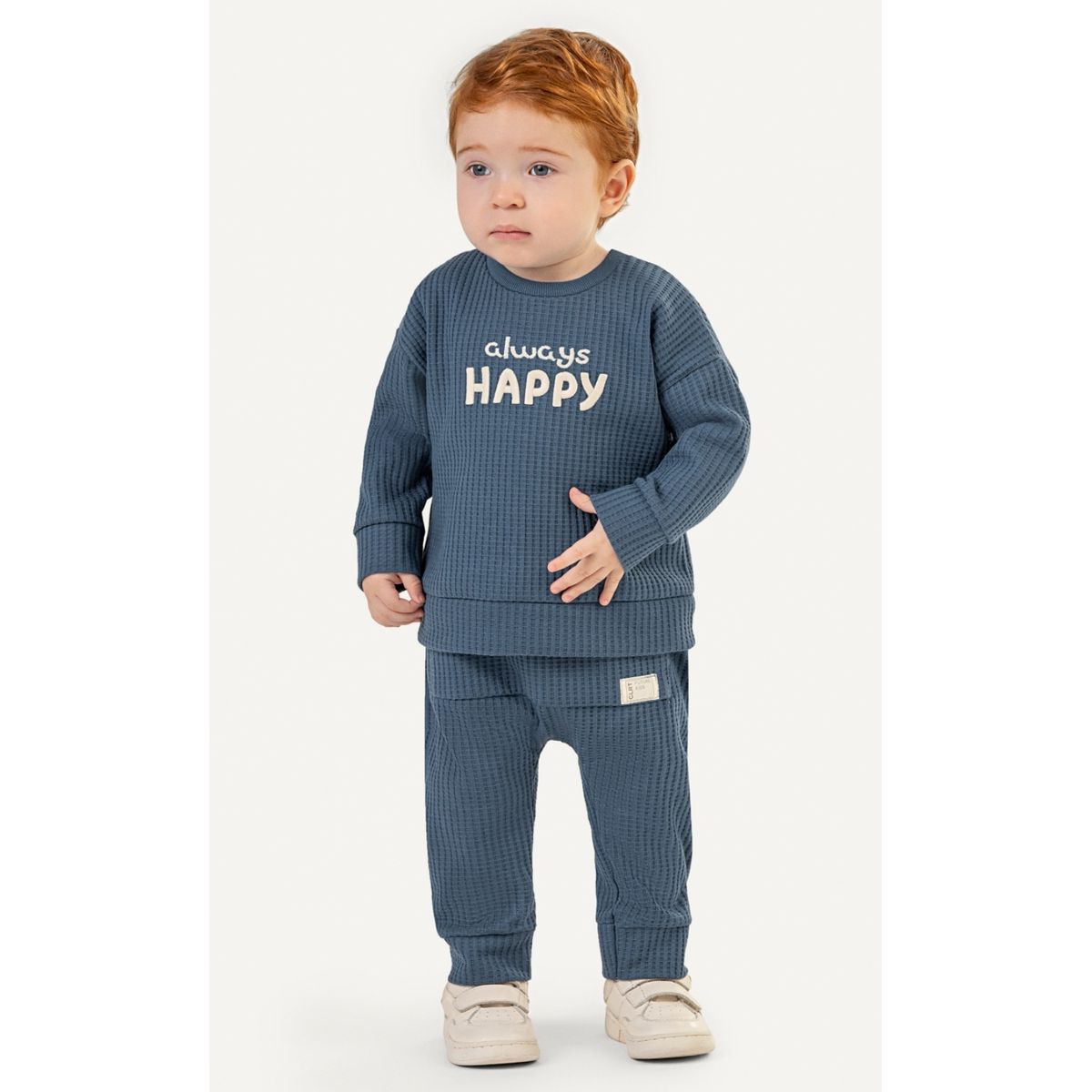 Conjunto Bebê Menino Malha Tricô Colorittá Azul - Fátima Modas