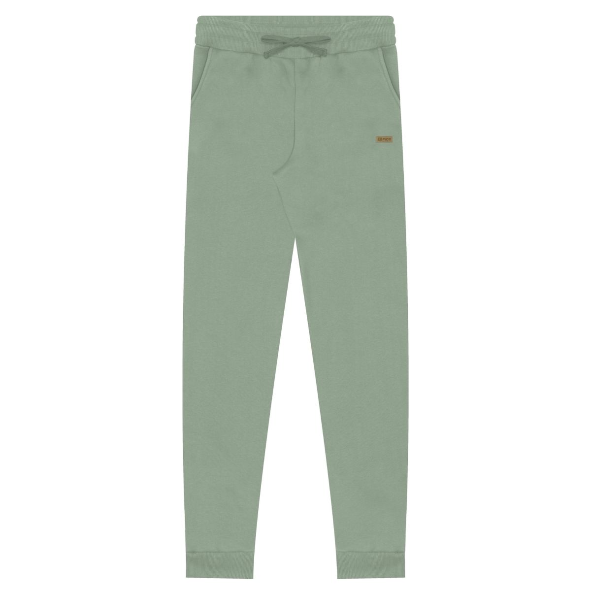 Calça Slim Com Bolsos E Cadarço Em Moletom - Fátima Modas