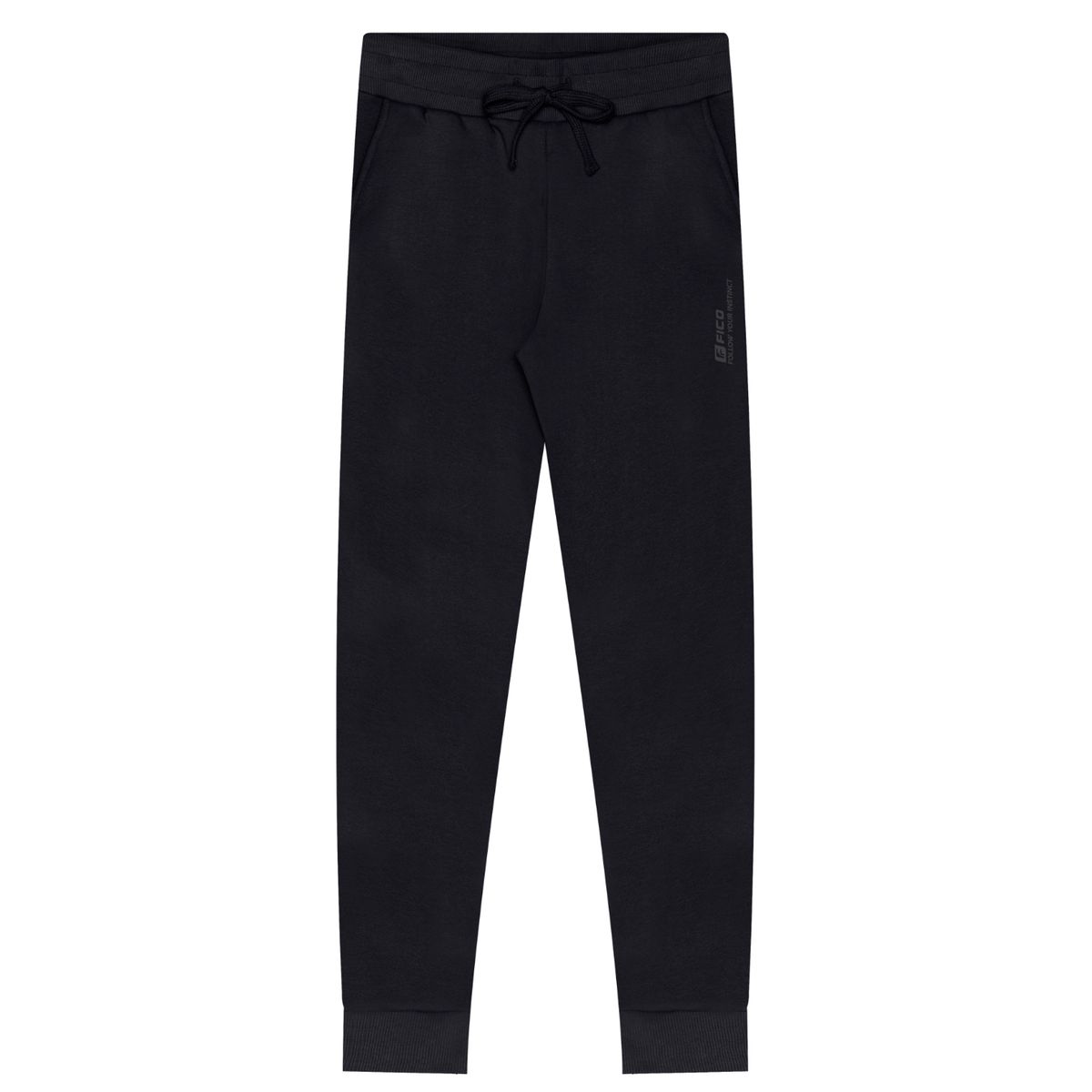 Calça Slim Em Moletom Com Bolsos E Cadarço - Fátima Modas