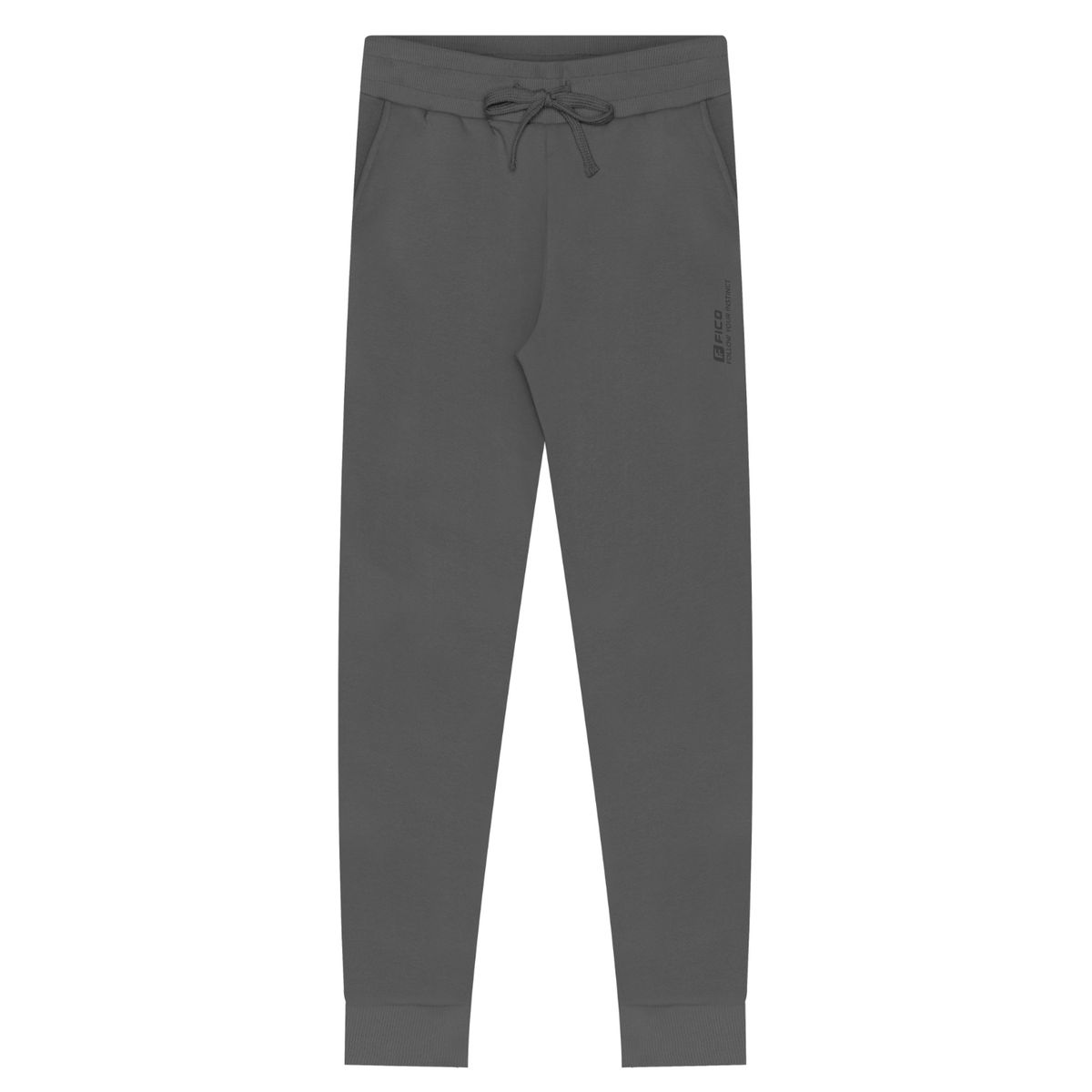Calça Slim Em Moletom Com Bolsos E Cadarço - Fátima Modas