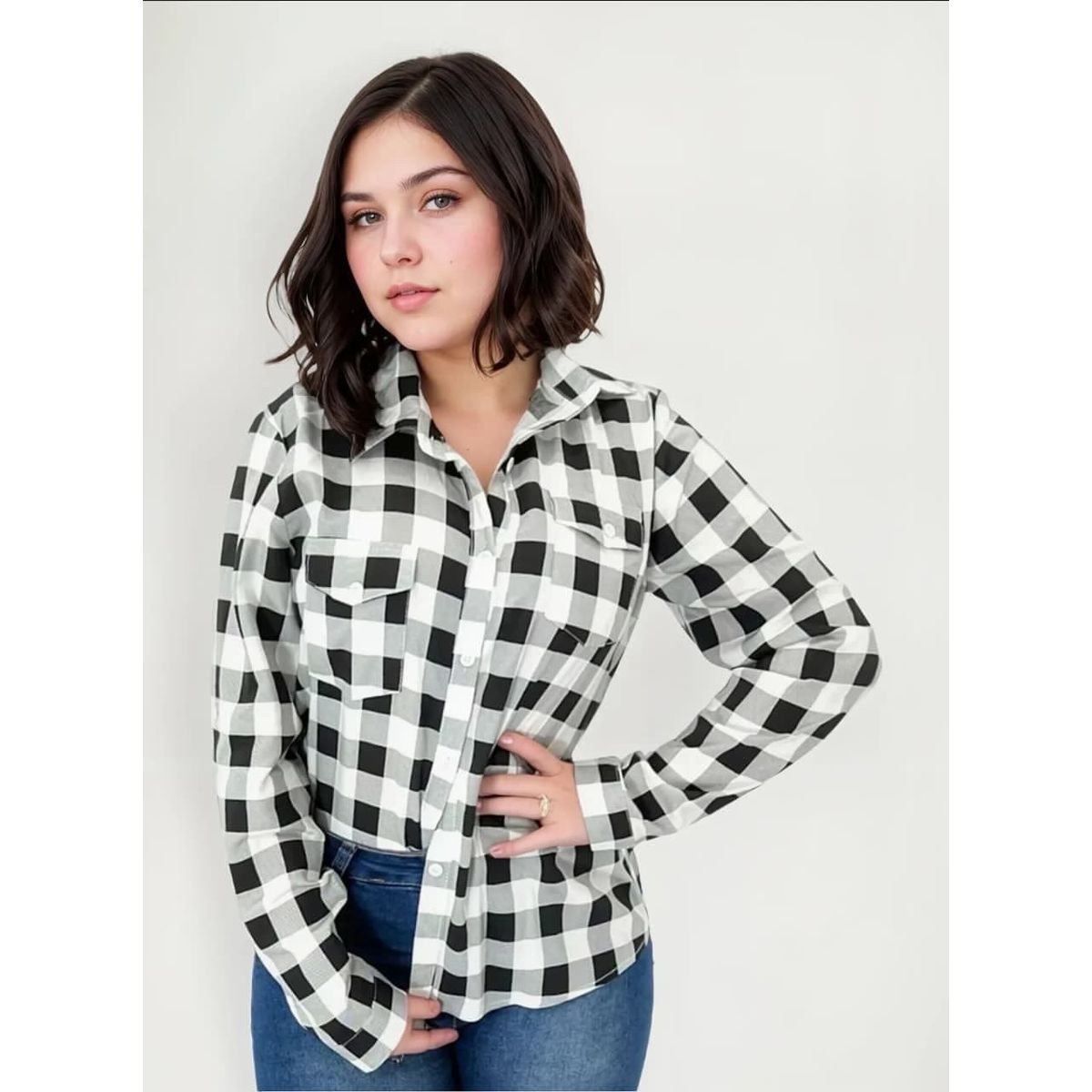 Camisa xadrez - Fátima Modas