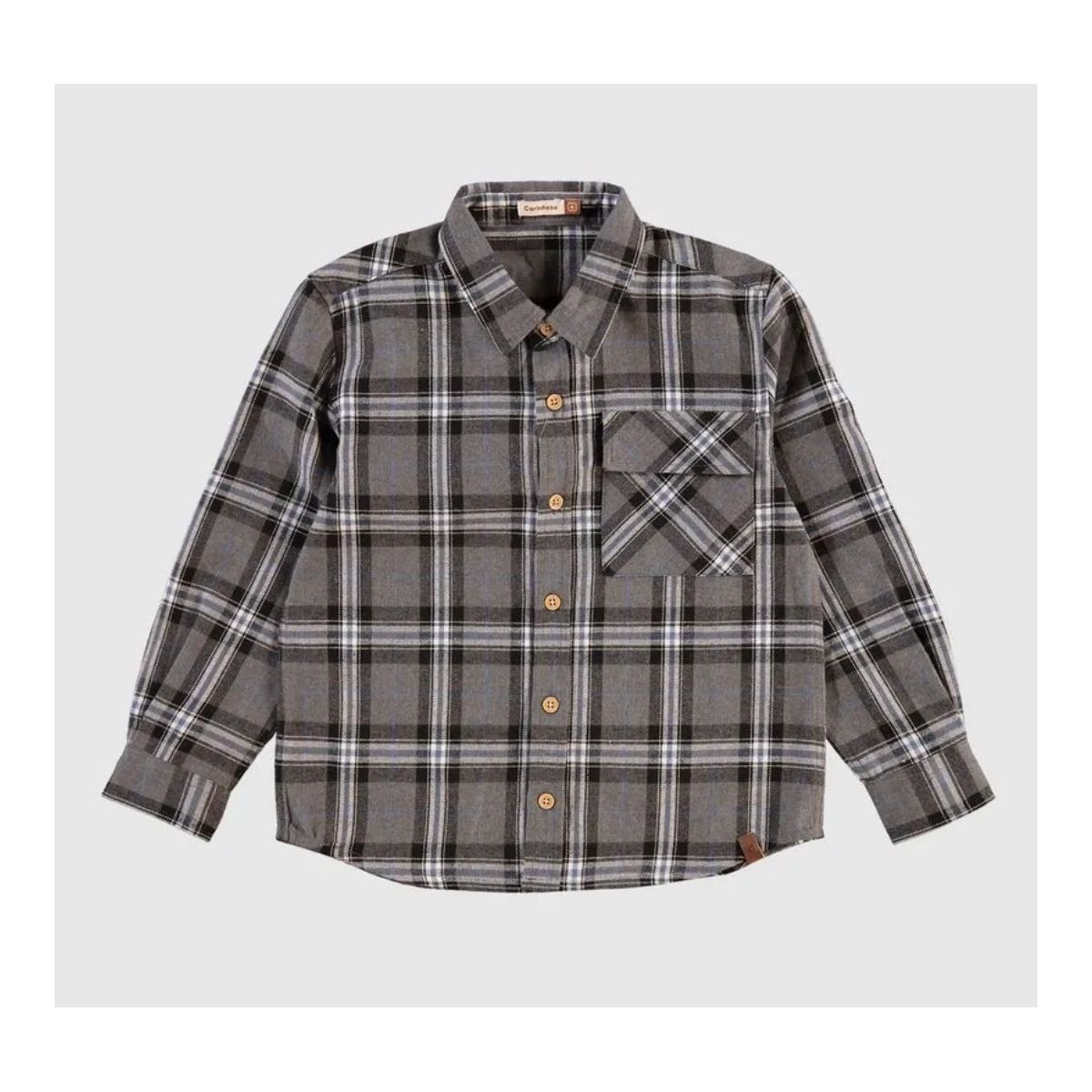 Camisa Menino Manga Longa Xadrez Em Algodão Flanel... - Fátima Modas
