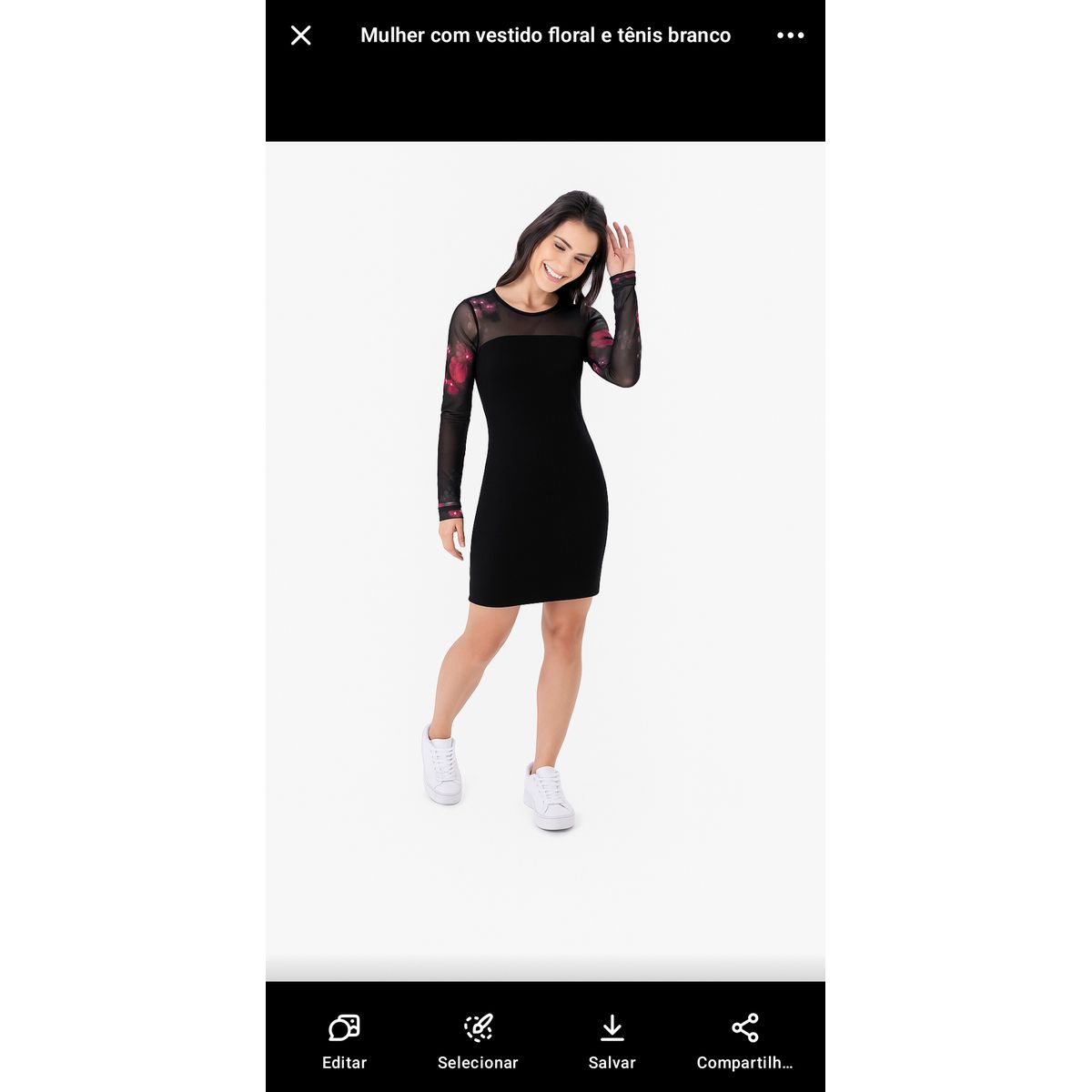Vestido Menina Justo Busto E Manga Longa Em Tule M... - Fátima Modas