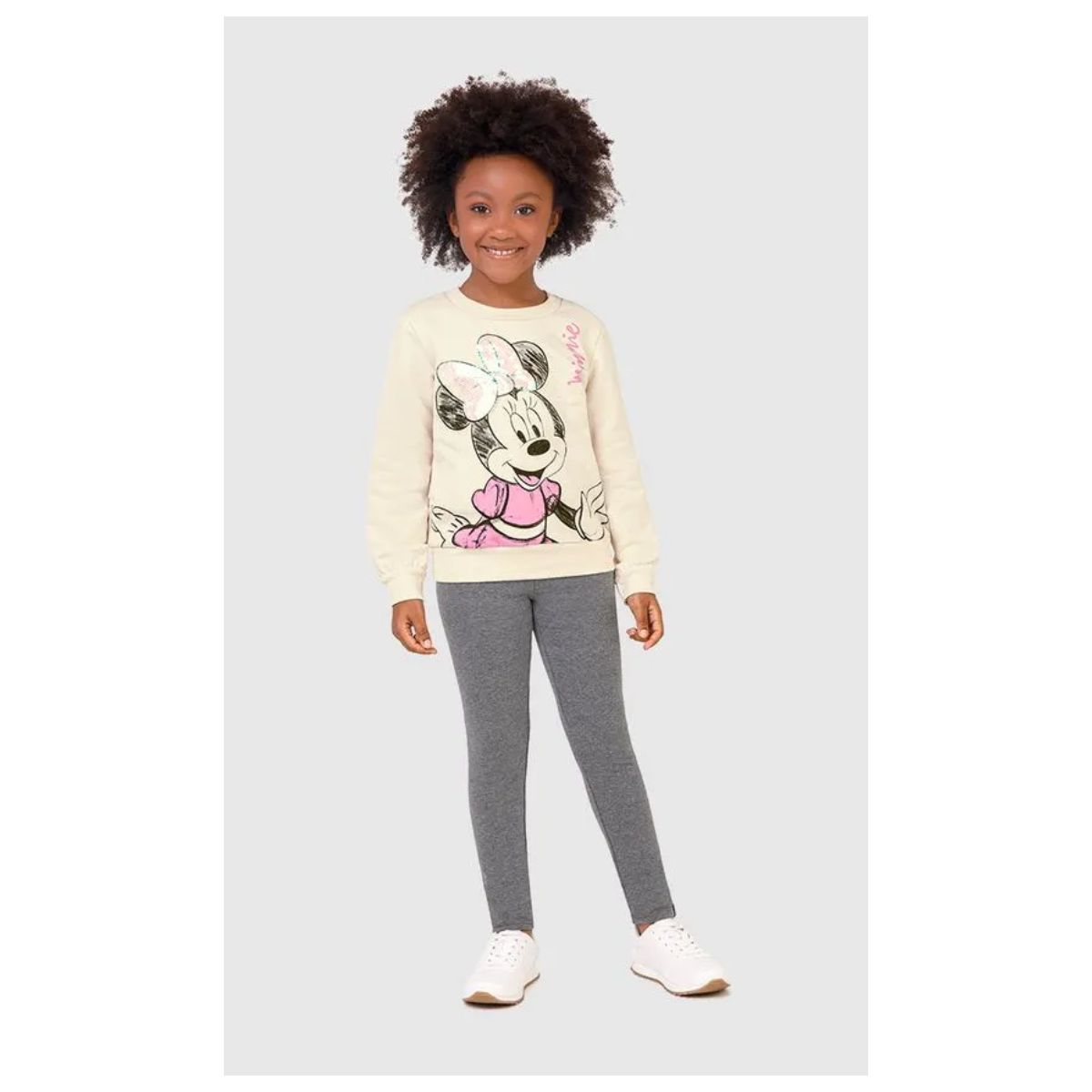 Conjunto Infantil Menina Blusão Minnie Mouse Disne... - Fátima Modas