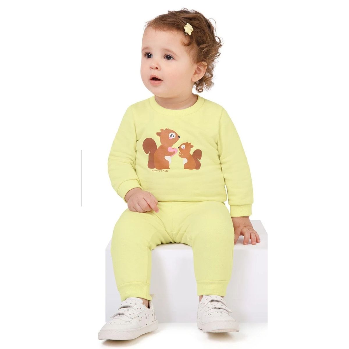 Conjunto Infantil Menina Blusão E Calça Em Moletom... - Fátima Modas