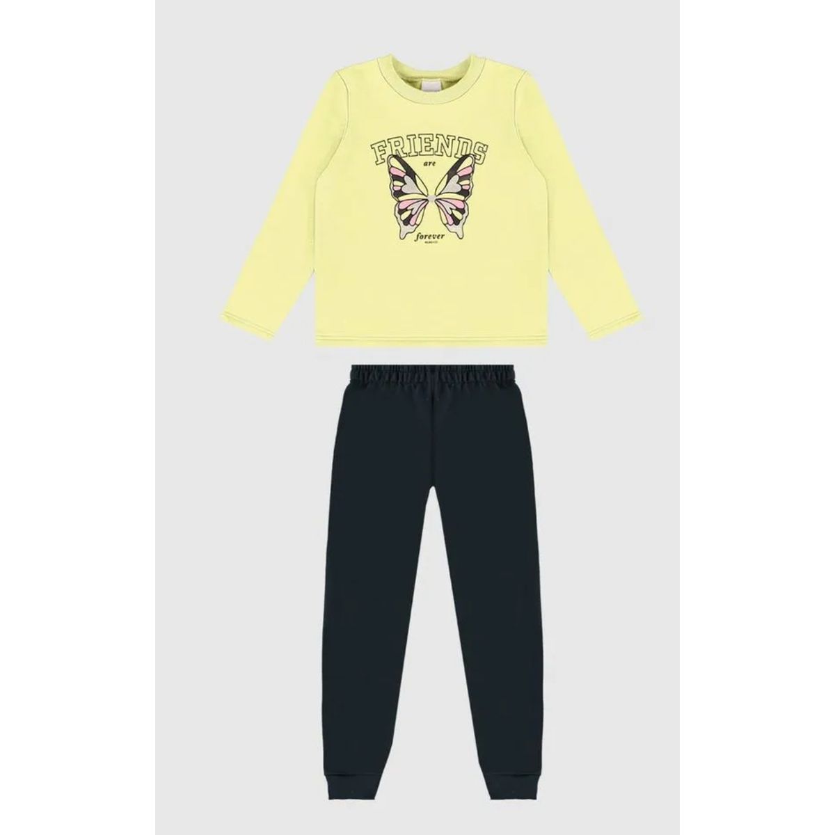 Conjunto Longo Infantil Menina Friends Em Moletom ... - Fátima Modas
