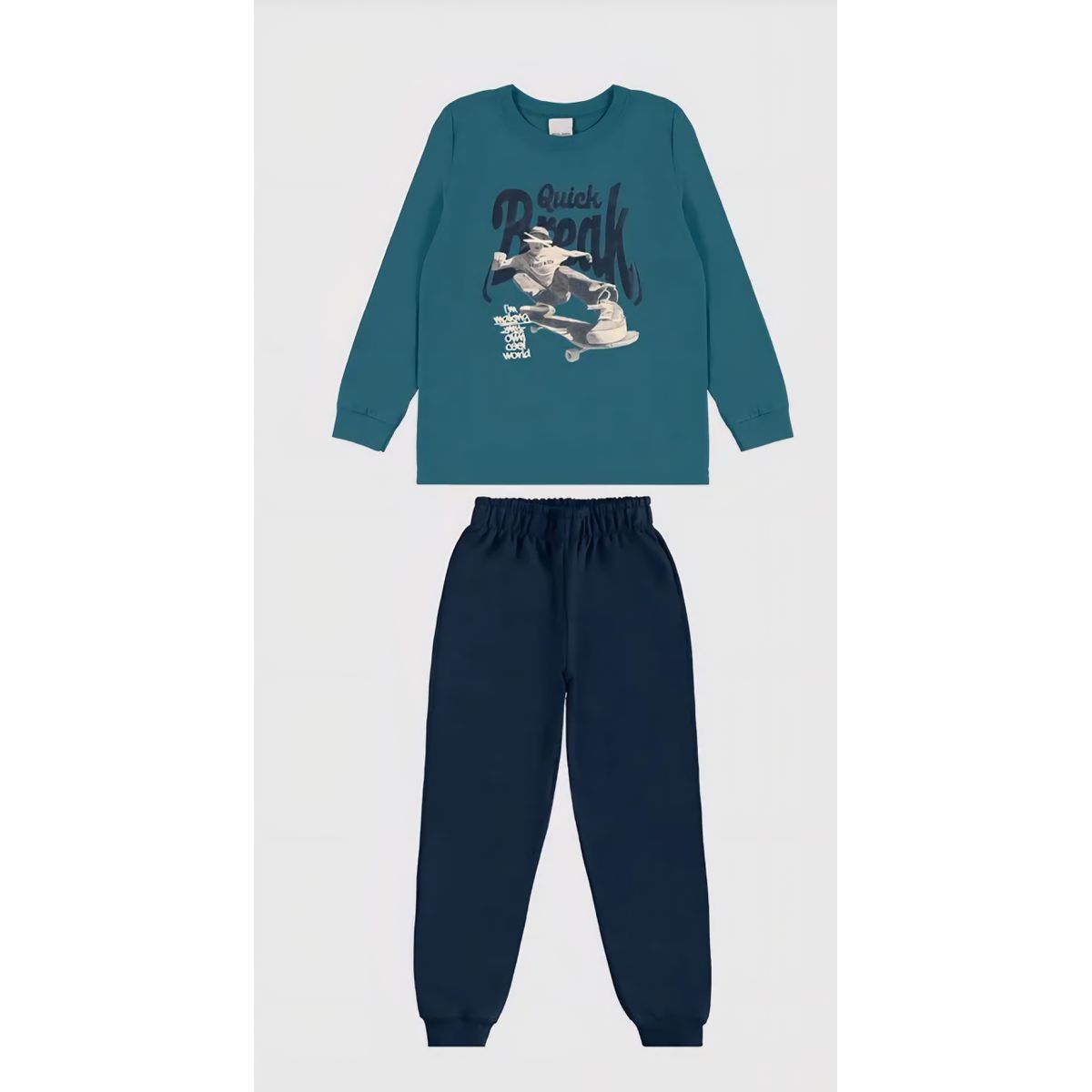 Conjunto Longo Infantil Menino Camiseta Quick Brea... - Fátima Modas