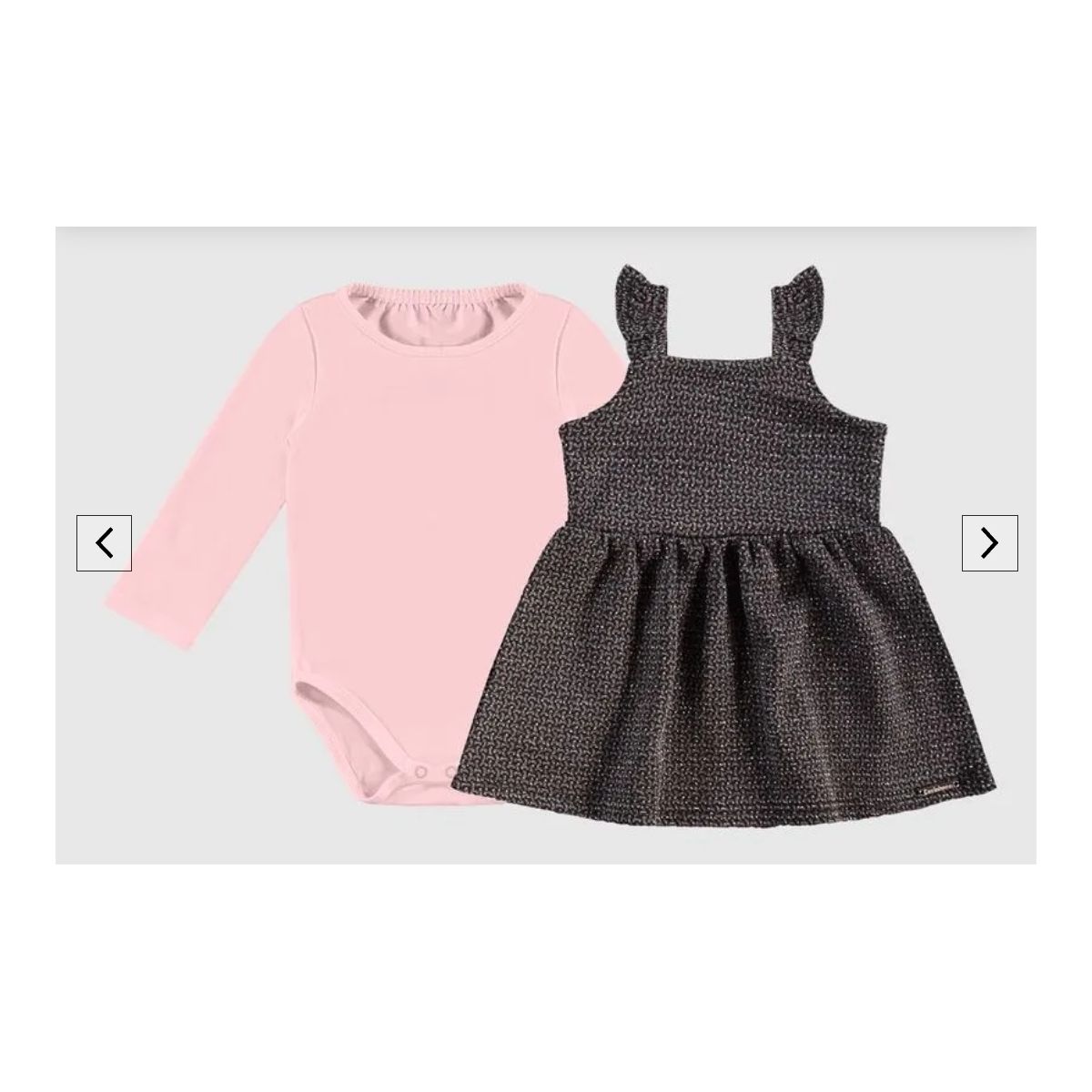 Conjunto Menina Body Manga Longa E Vestido Malha J... - Fátima Modas