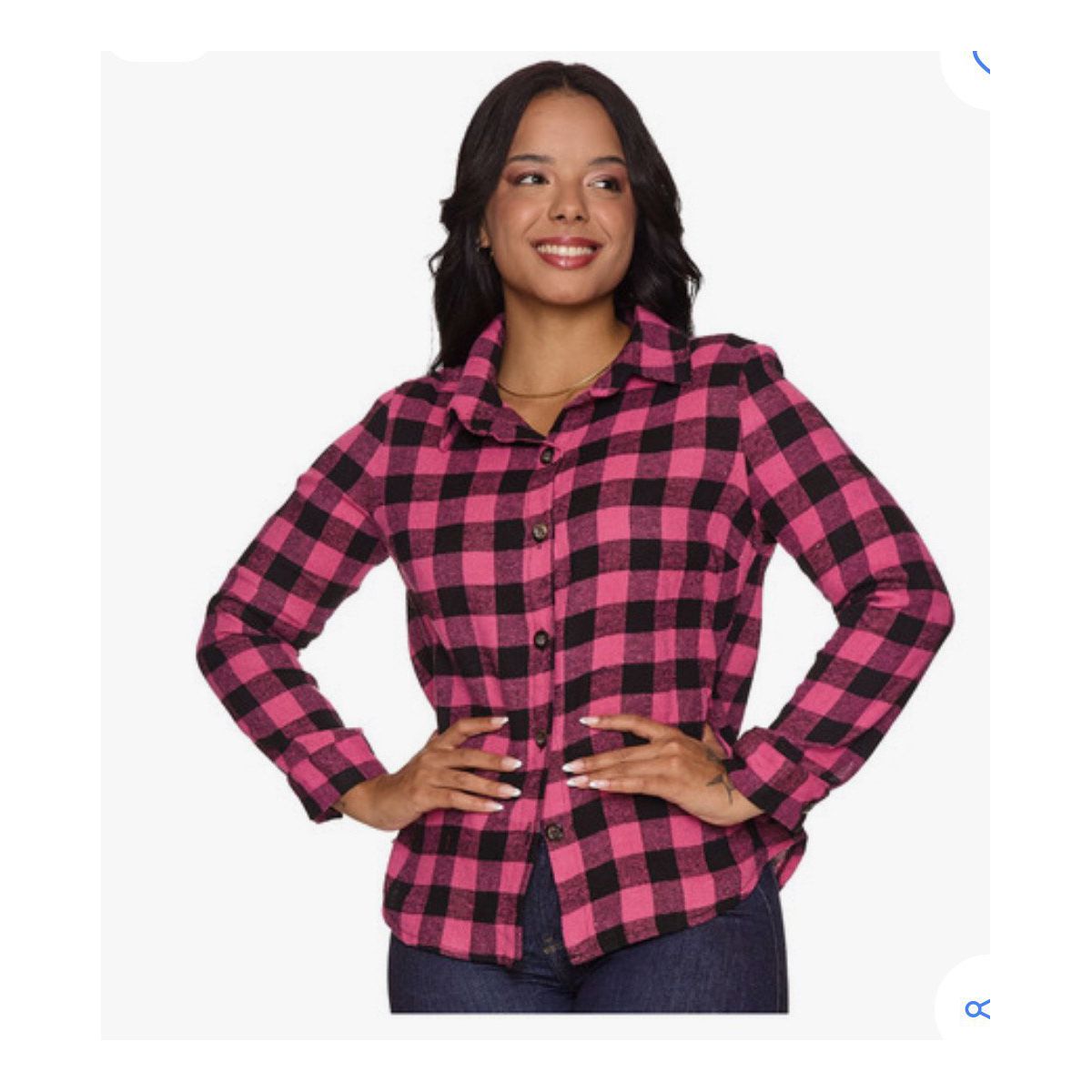 camisa Xadrez - Fátima Modas
