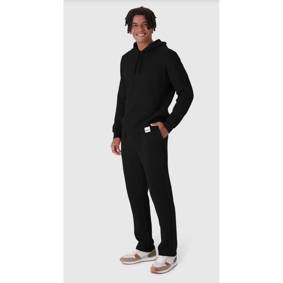 Calça Reta Masculina Em Moletom Comfy Flanelado - Fátima Modas