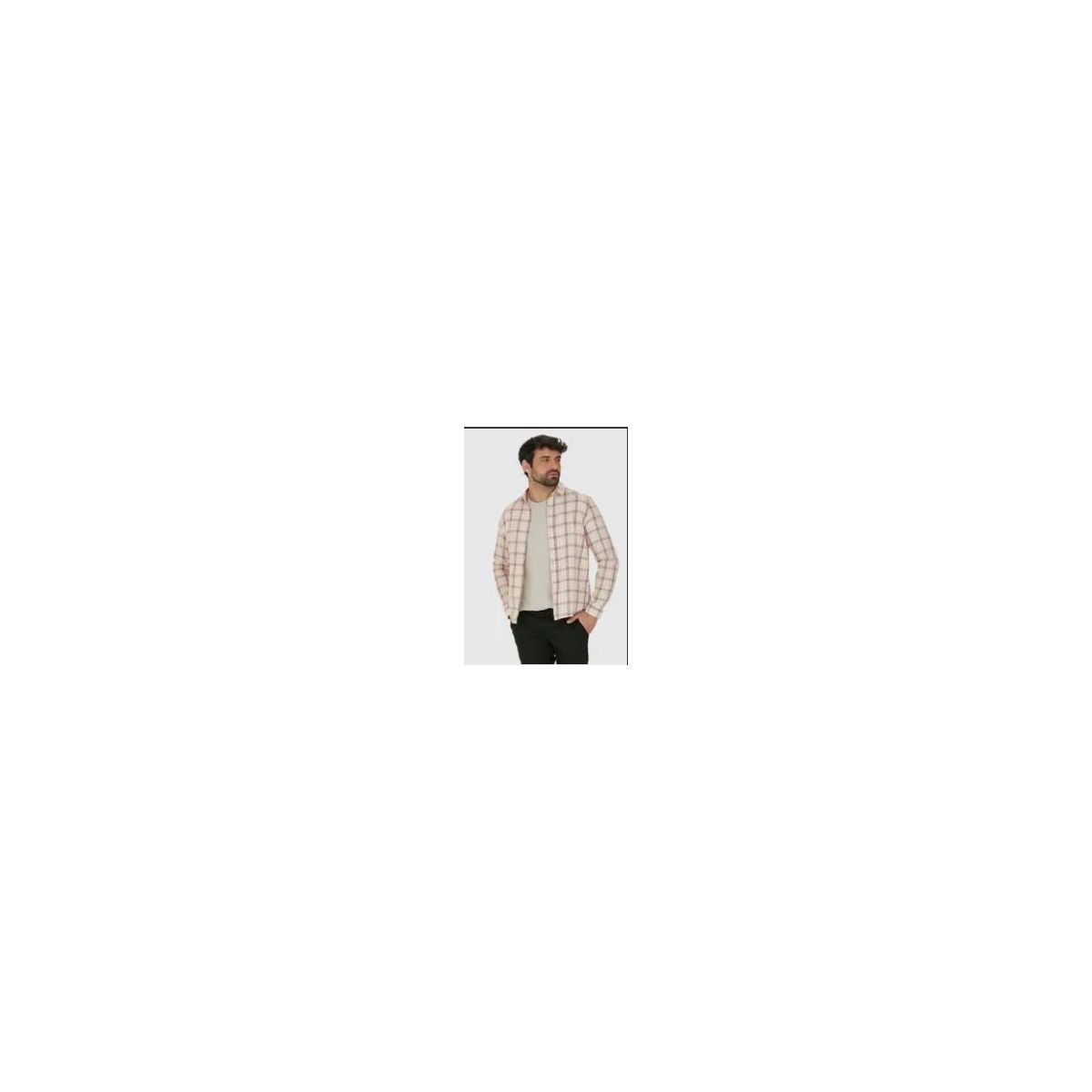 Camisa Masculina Xadrez Manga Longa Em Algodão Sar... - Fátima Modas