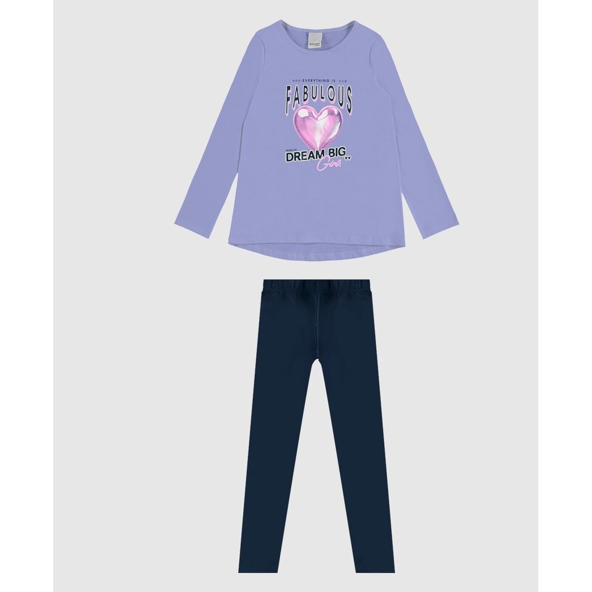 Conjunto Longo Infantil Menina Everything Is Fabul... - Fátima Modas