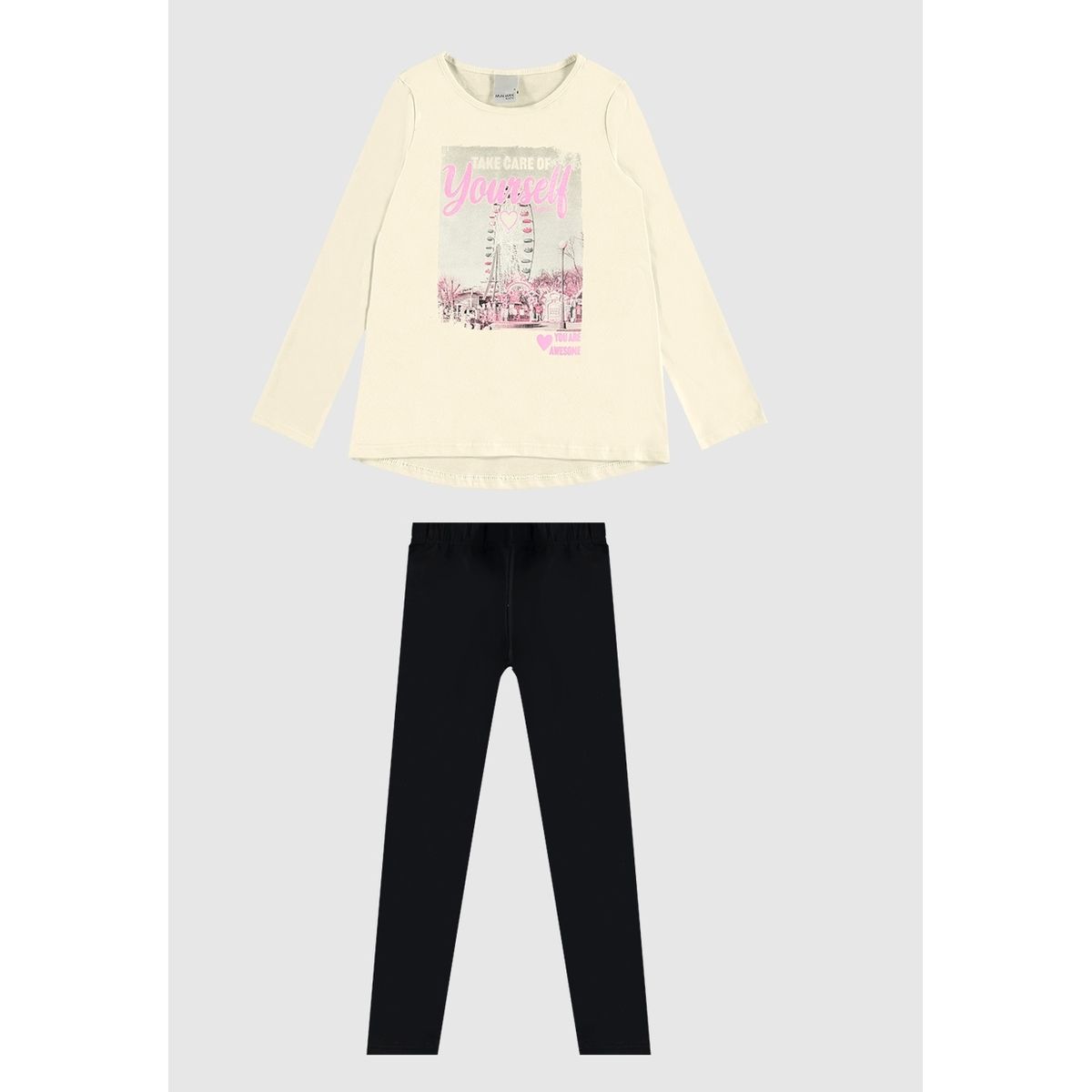 Conjunto Longo Infantil Menina Everything Is Fabul... - Fátima Modas