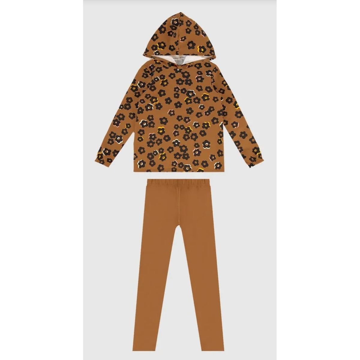 Conjunto Infantil Menina Blusão Com Capuz Em Molet... - Fátima Modas