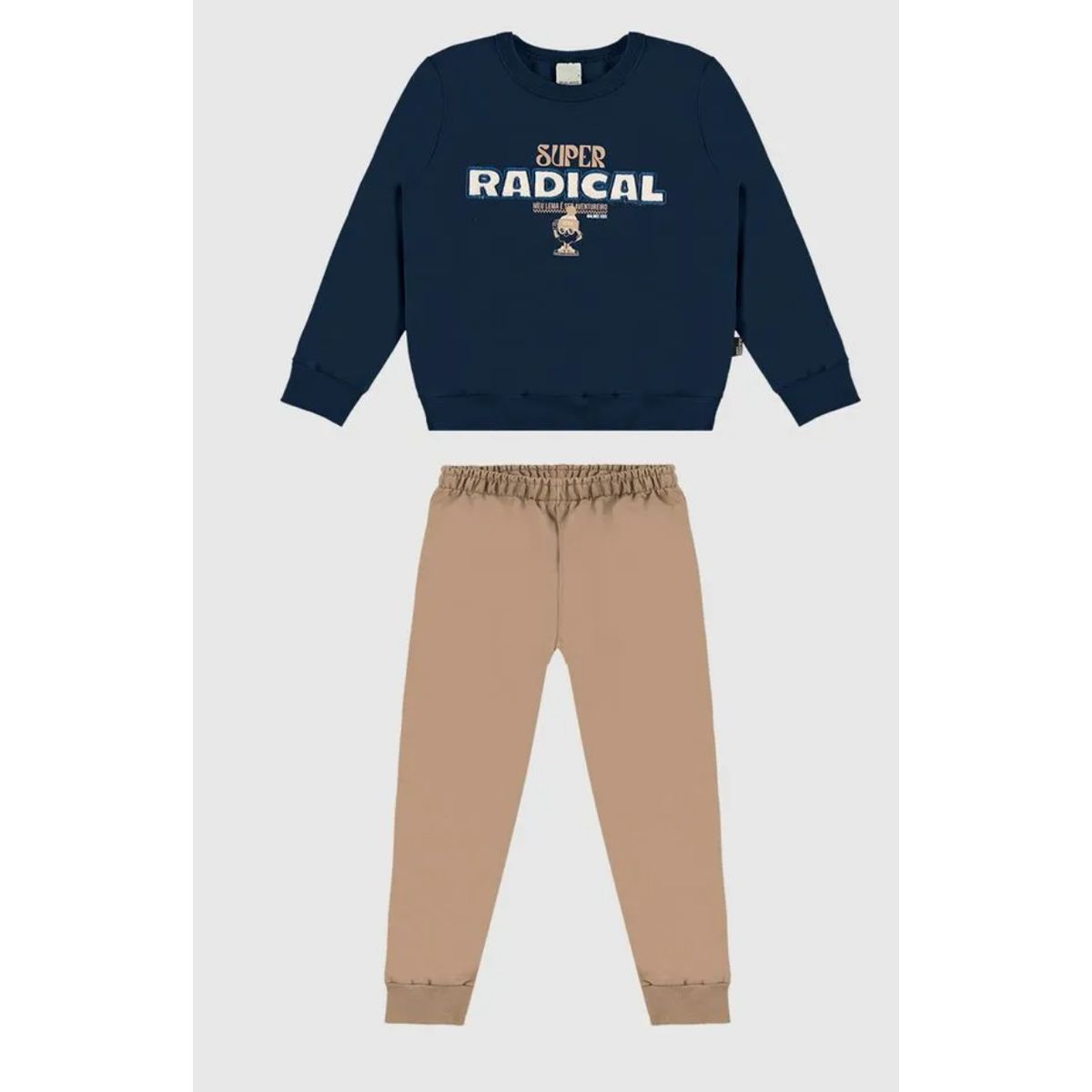 Conjunto Infantil Menino Super Radical Em Moletom ... - Fátima Modas