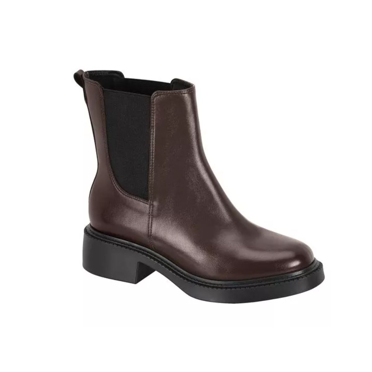 Bota Lisa- Marrom Escuro- Salto: 5cm- Vizzano - Fátima Modas