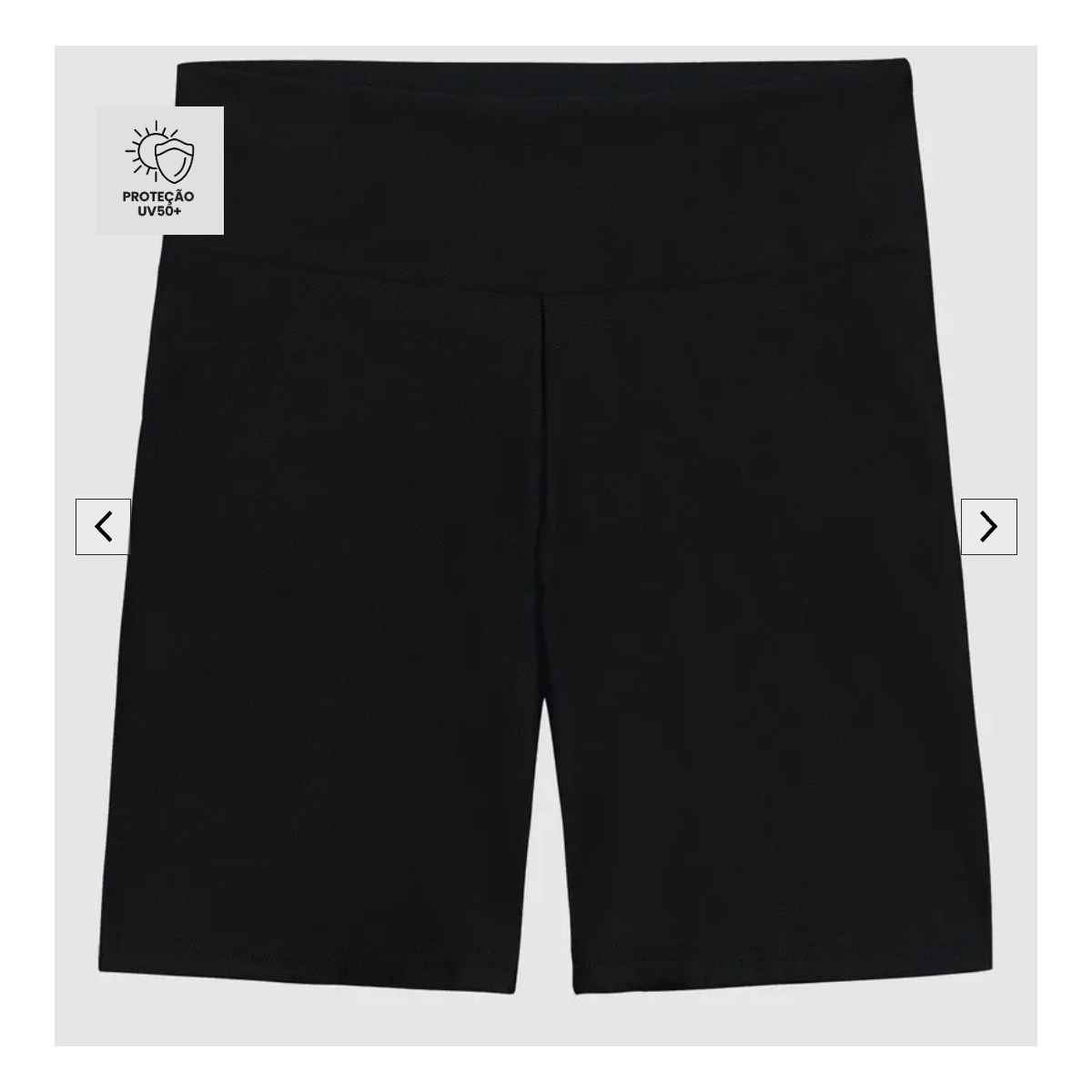 Shorts Justo Feminino Em Malha Com Proteção UV50+ ... - Fátima Modas