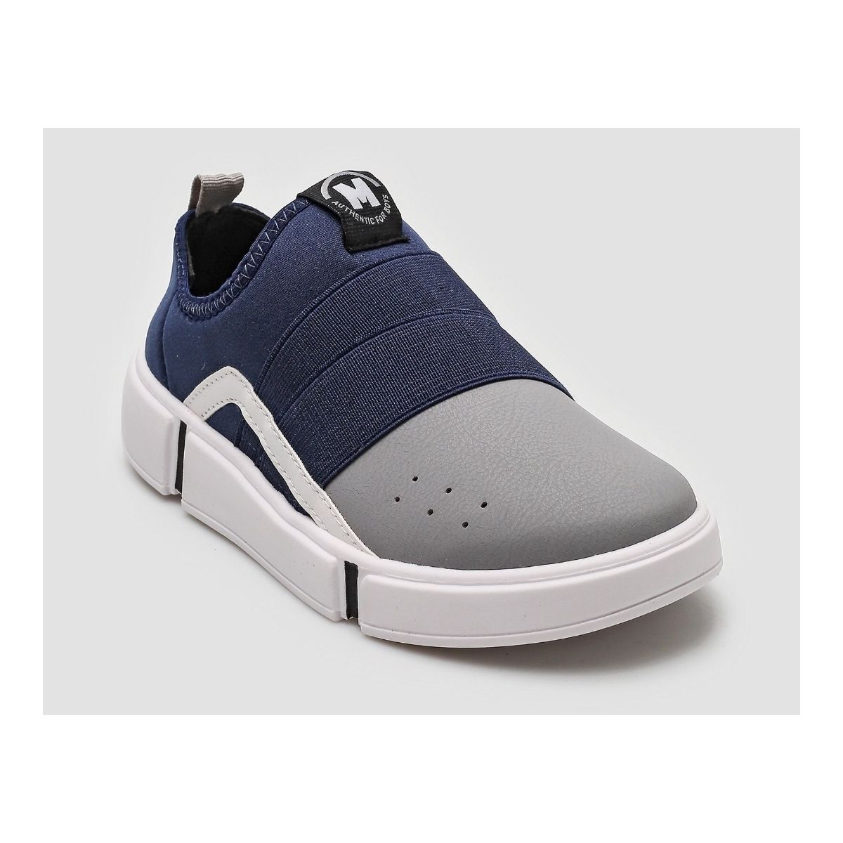 Tênis infantil casual com faixas azul | Molekinho2... - Fátima Modas