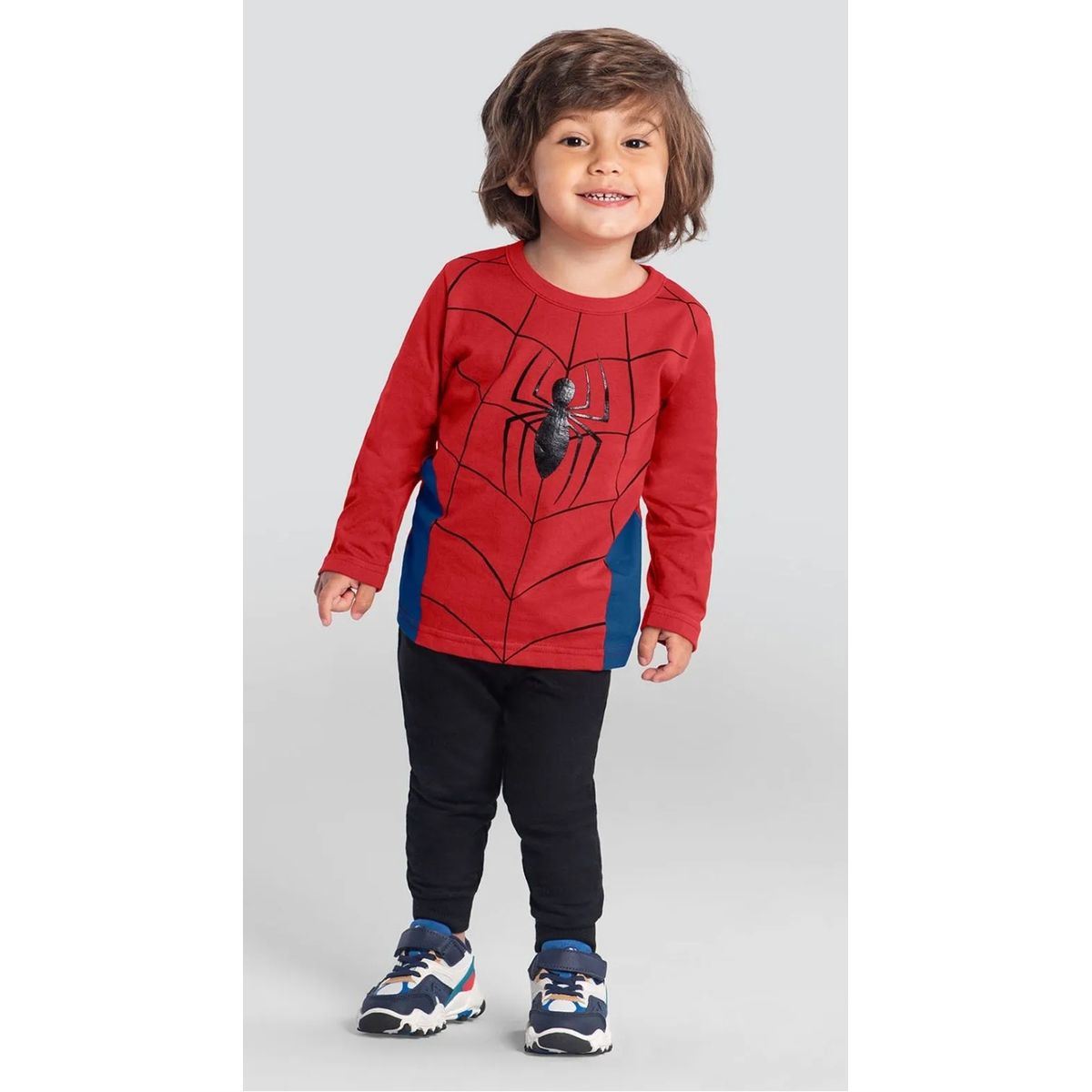 Camiseta infantil menino do Homem-Aranha em gel Br... - Fátima Modas