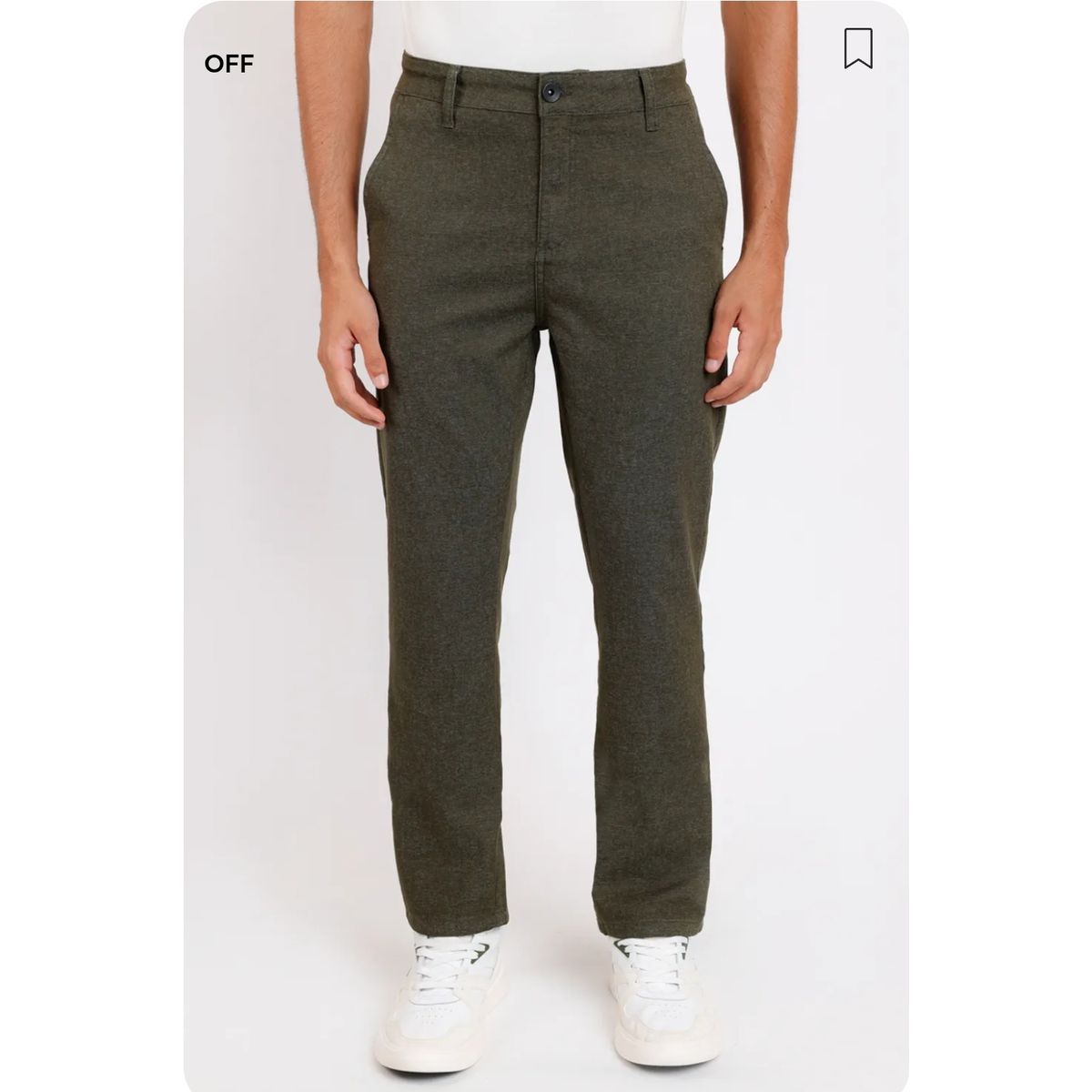 Calça Chino Bolso Faca Moline Verde Militar - Fátima Modas