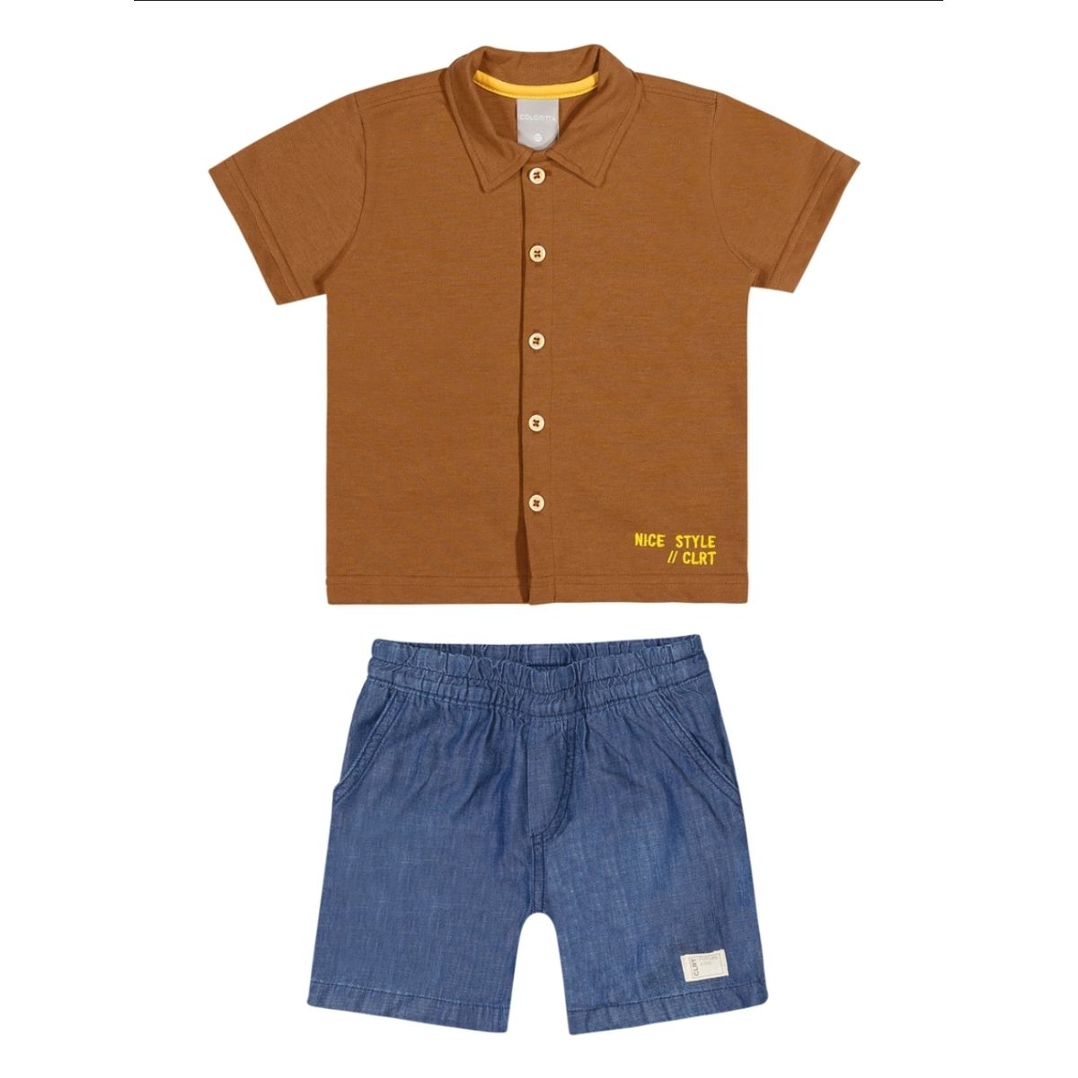 Conjunto Coloritta Menino Camisa - Fátima Modas