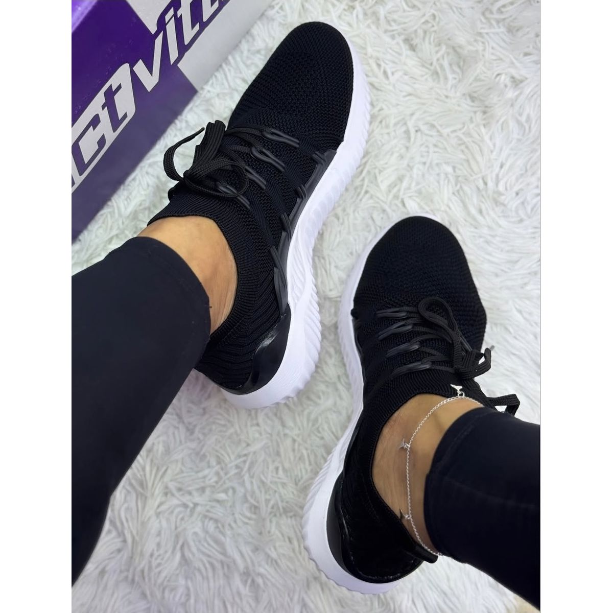 Tenis Feminino Actvitta Tecido Malha Knit Respirav... - Fátima Modas