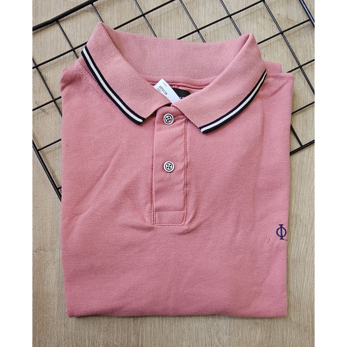 Camisa Polo Masculina Plus Size Diametro Rosa - Fátima Modas