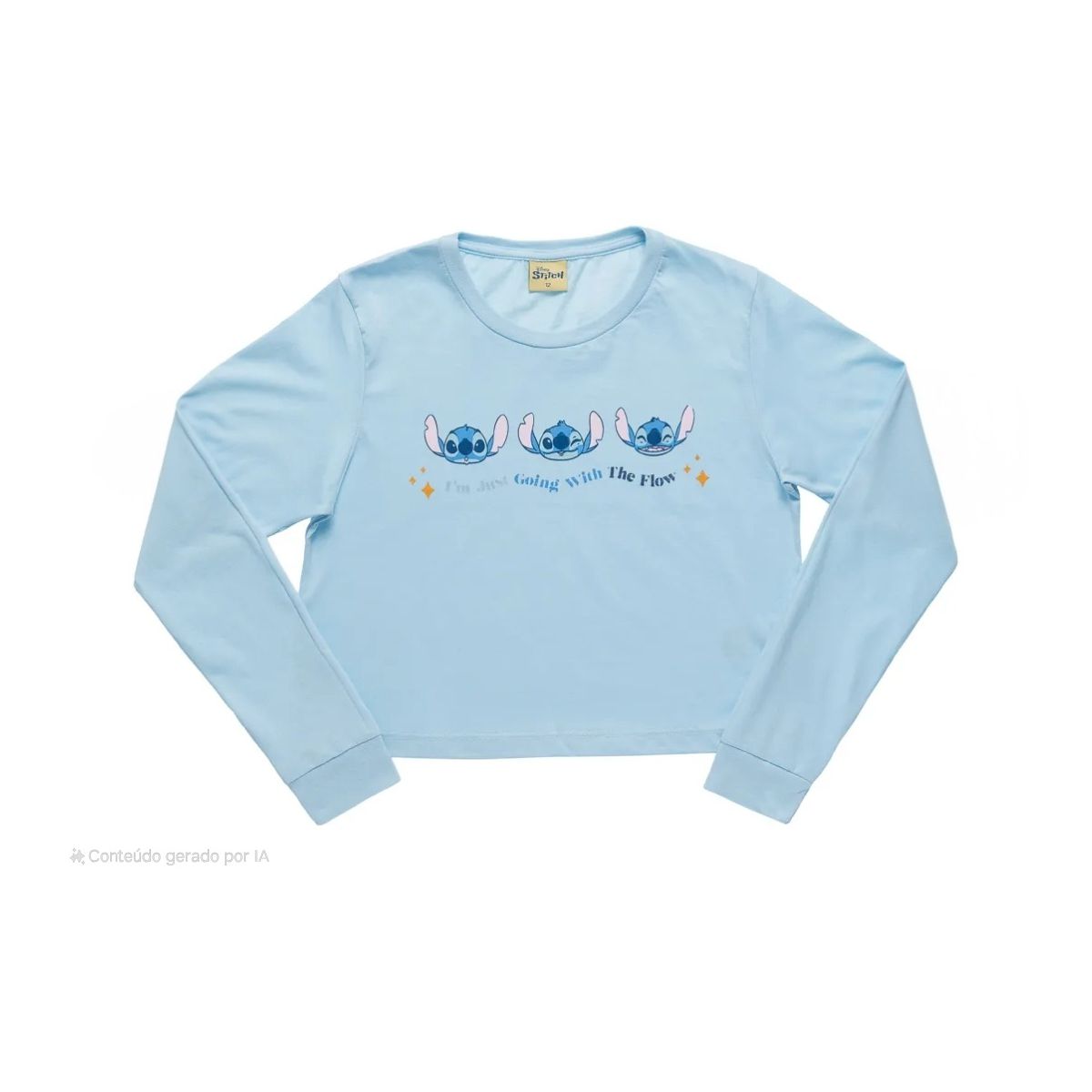 Blusa Infantil Stitch Azul Harmonia Fakini - Fátima Modas
