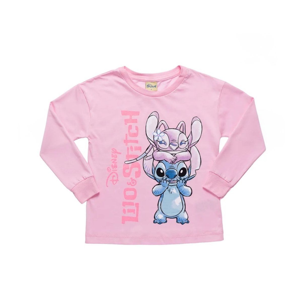 Blusa Infantil Stitch Rosa Pétala Fakini - Fátima Modas