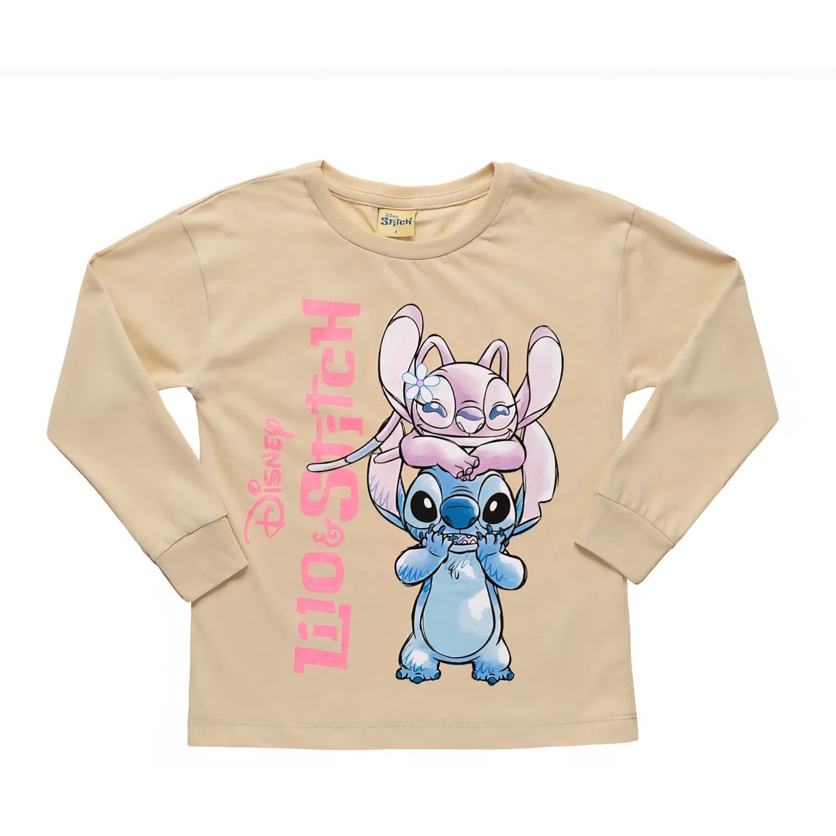 Blusa Infantil Stitch Bege Fakini - Fátima Modas