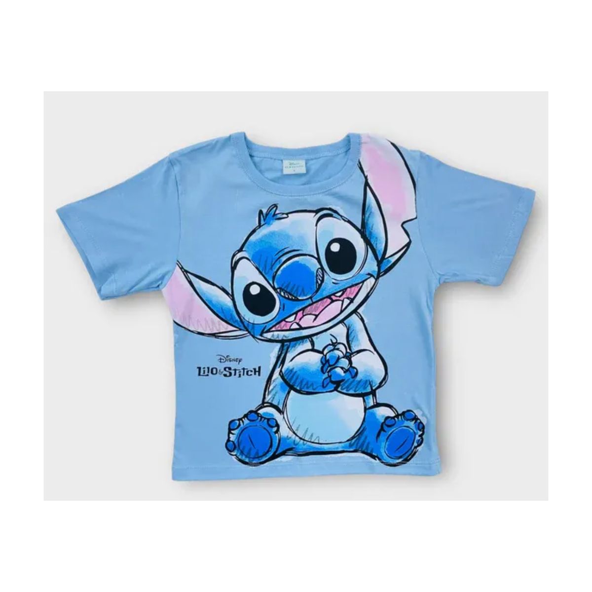 Blusa Feminina Infantil Lilo & Stitch Azul - Fátima Modas