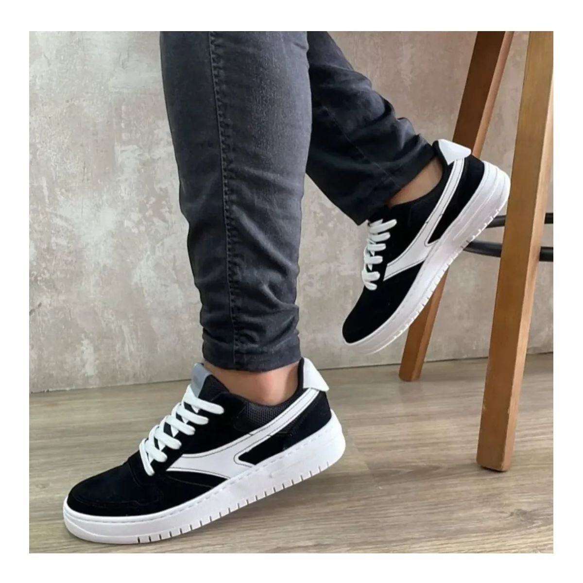 tenis actvitta 4929105 masc preto preto branco - Fátima Modas
