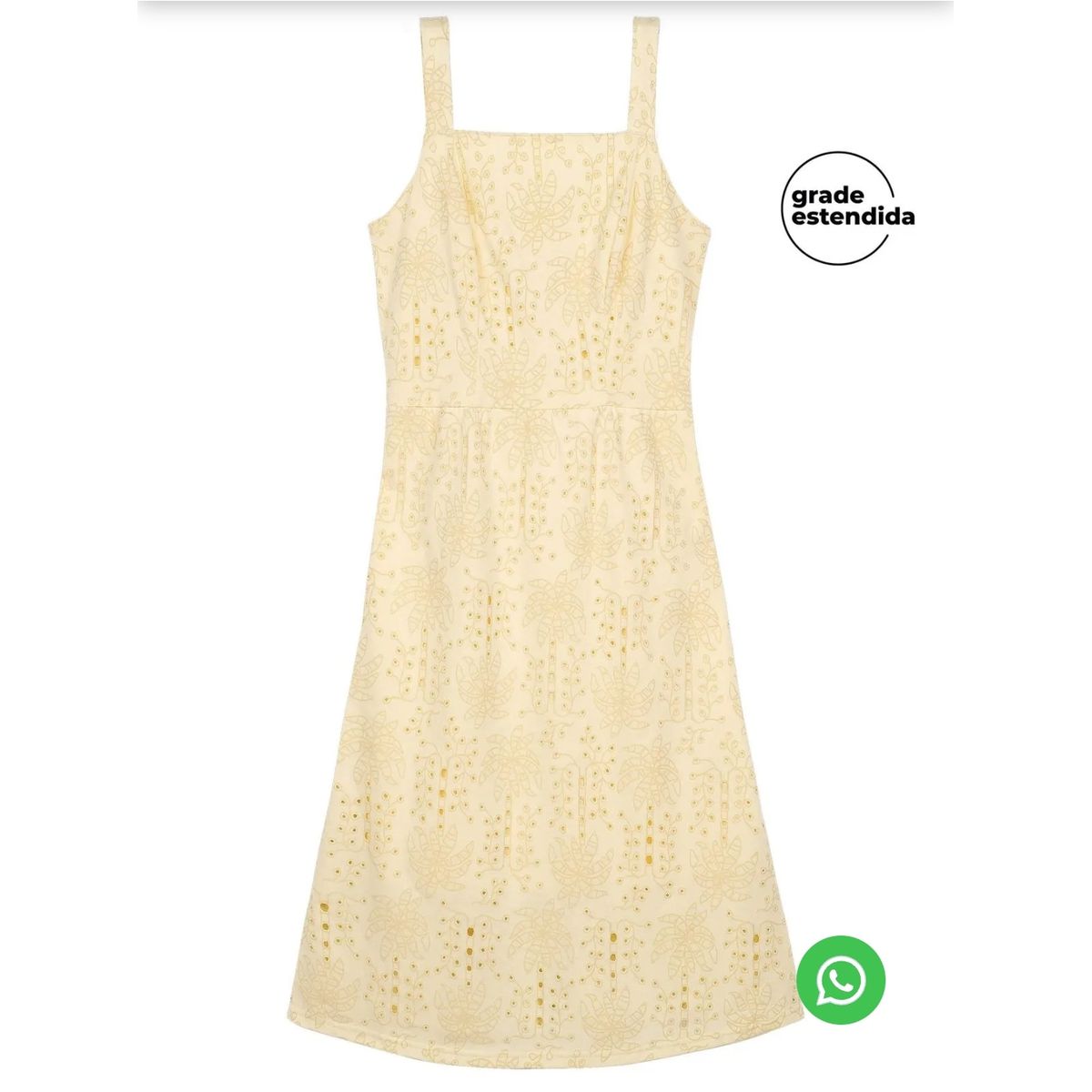 Vestido Feminino Midi Tropical Devorê Marialícia - Fátima Modas