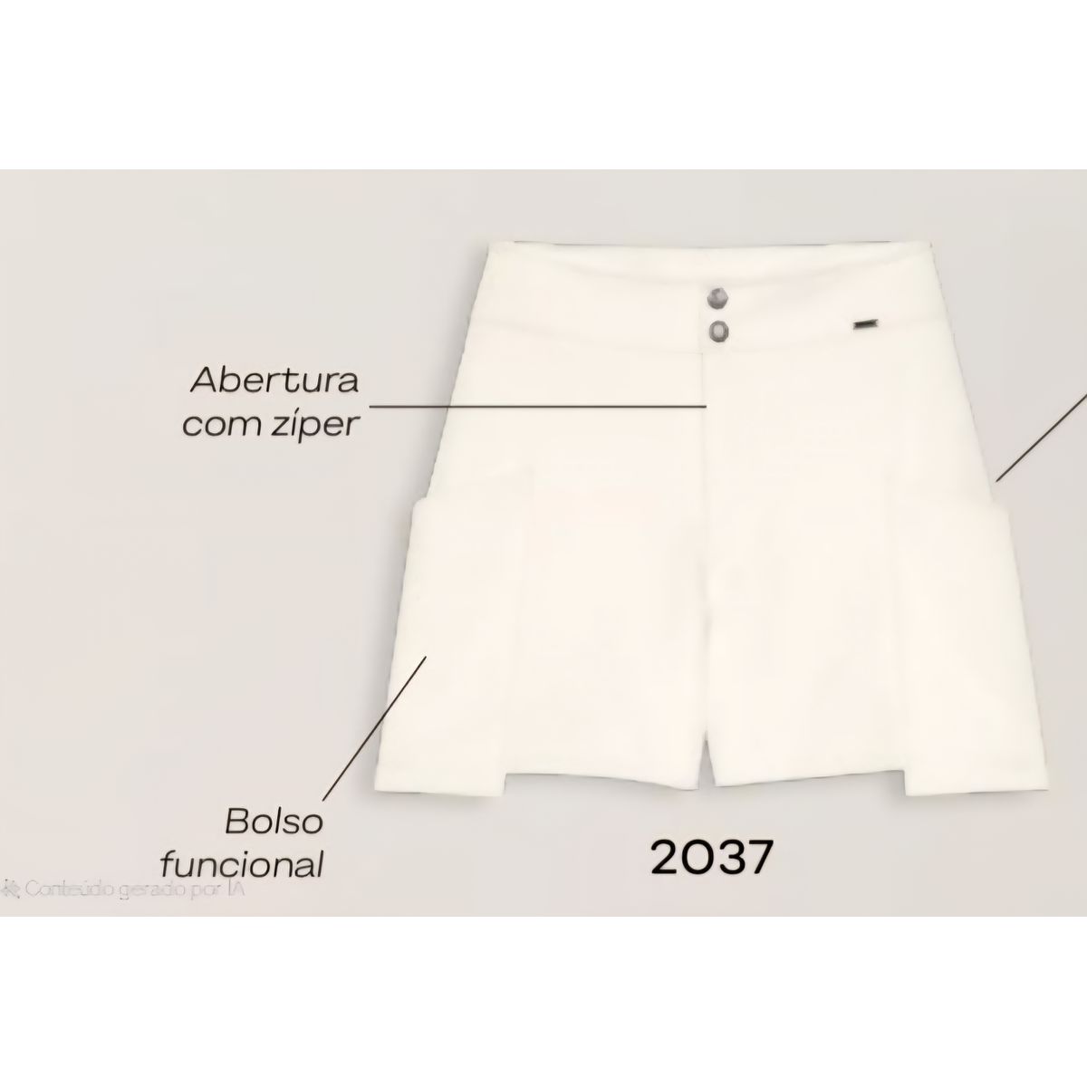 Short Feminino Bolsos Utilitários Marialícia - Fátima Modas