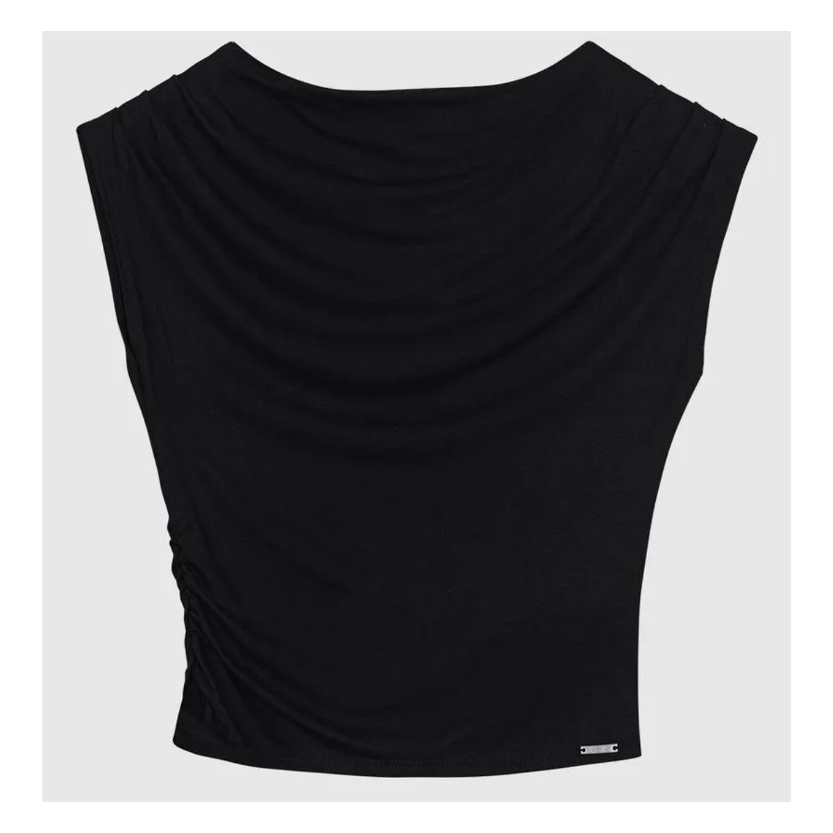 Blusa Feminina Slim Decote Canoa Amplo Em Viscose ... - Fátima Modas