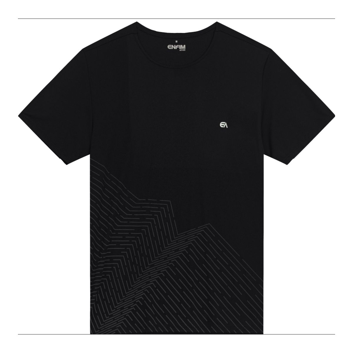Camiseta Masculina Regular Em Malha Dry E Proteção... - Fátima Modas