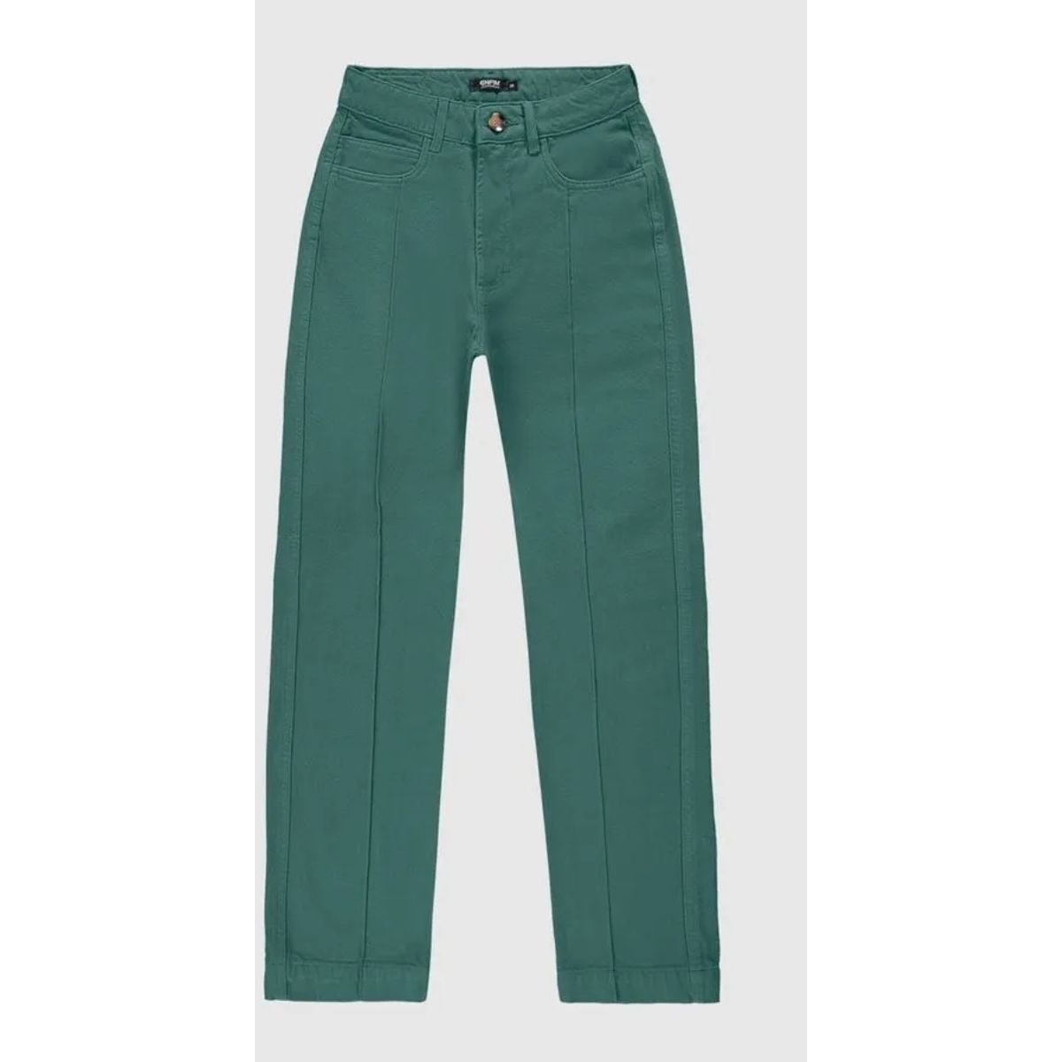 Calça Feminina Reta 90's Nervura Frontal Em Sarja ... - Fátima Modas