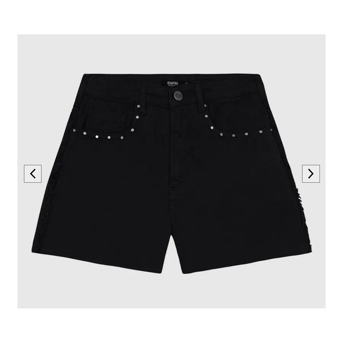 Shorts Feminino Cintura Alta Lateral Desfiada Em J... - Fátima Modas