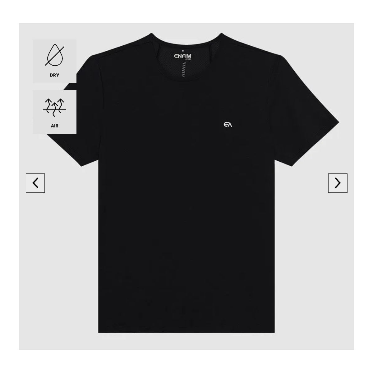 Camiseta Masculina Regular Em Malha Air E Tecnolog... - Fátima Modas