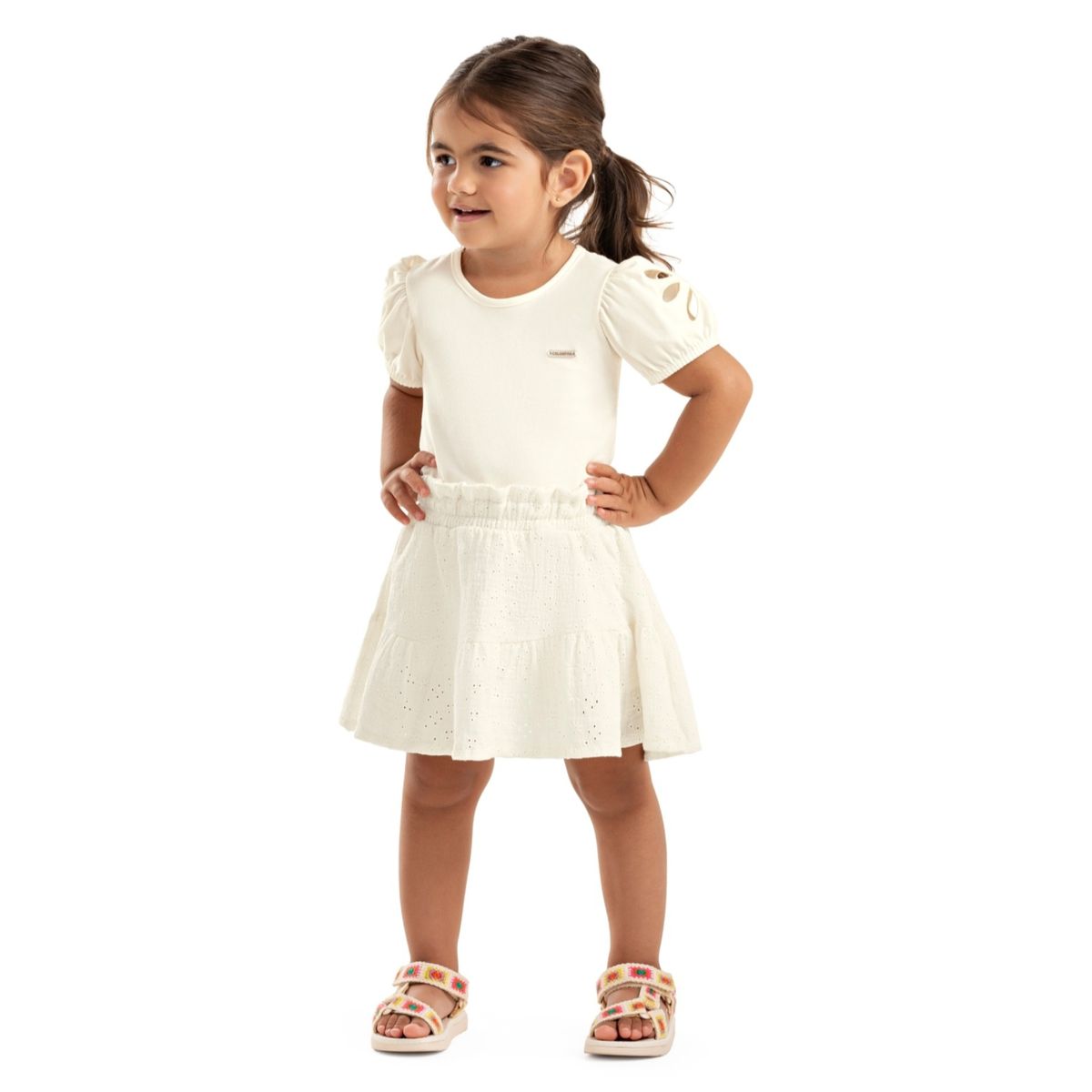 Conjunto Infantil Menina Bordado Vazado Colorittá ... - Fátima Modas