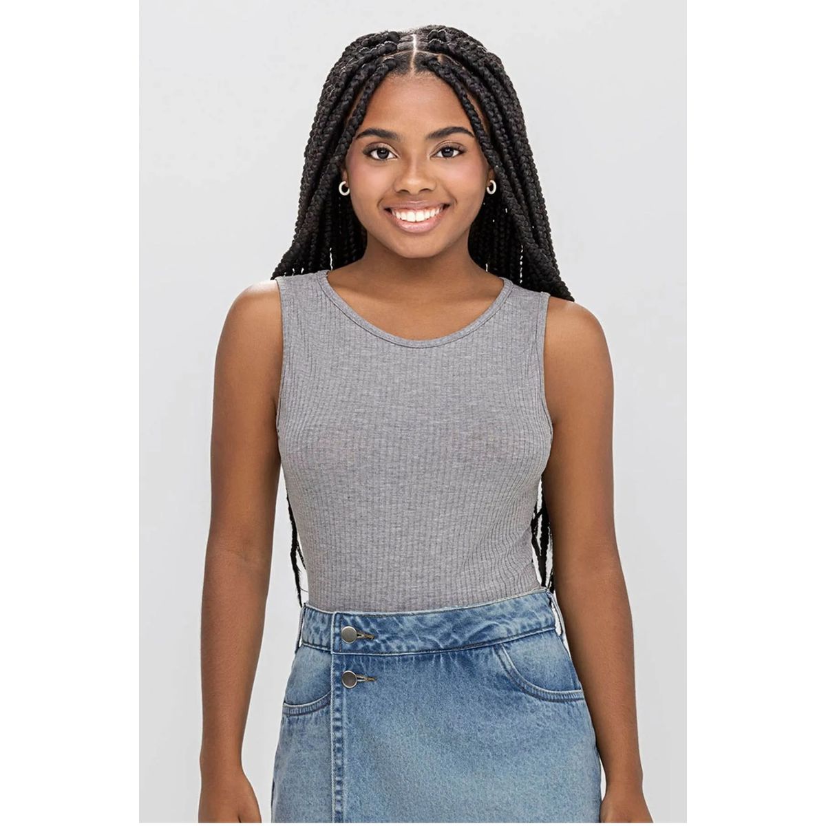 Body Juvenil Menina Canelado Sem Manga Beats - Fátima Modas