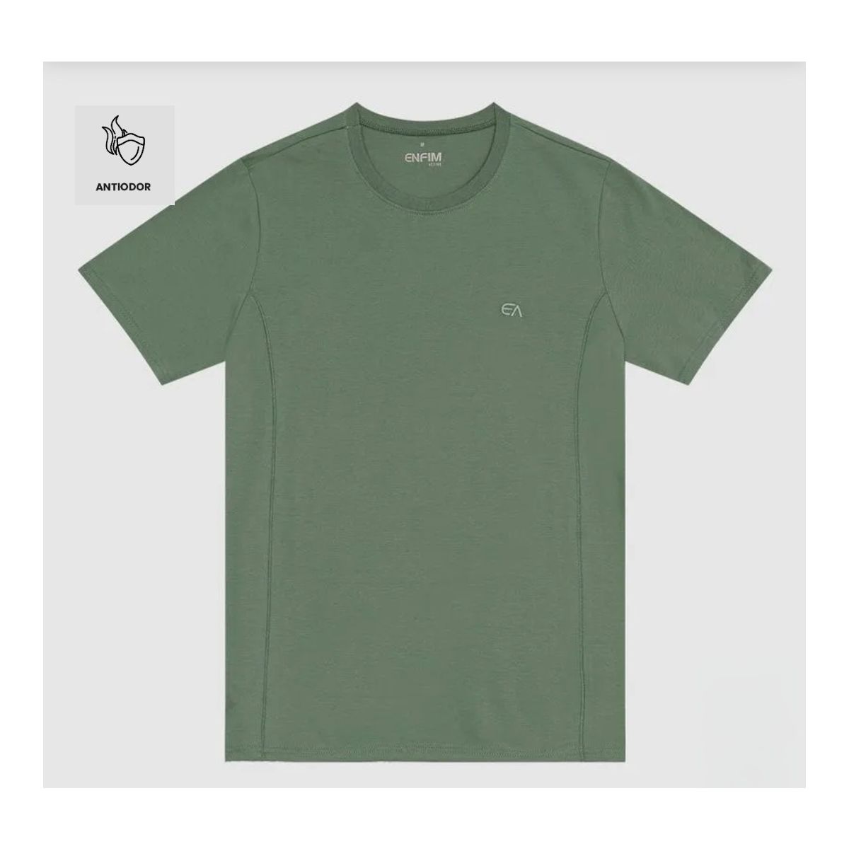 Camiseta Masculina Regular Em Malha Anti Odor - EN... - Fátima Modas