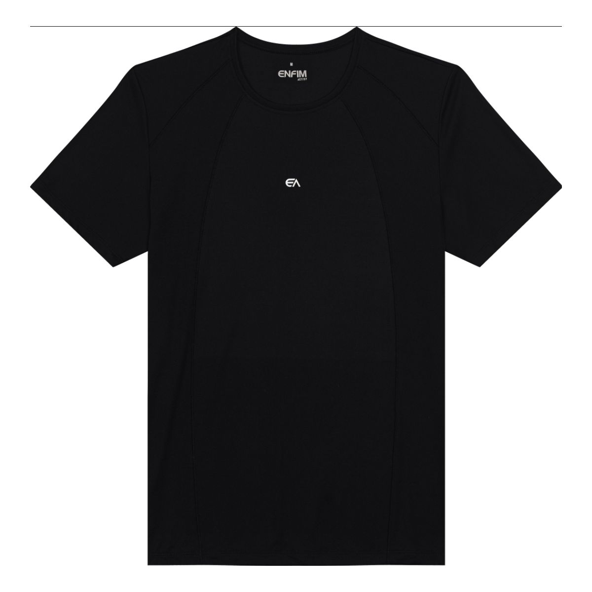 Camiseta Masculina Slim Com Recorte Em Malha Dry E... - Fátima Modas