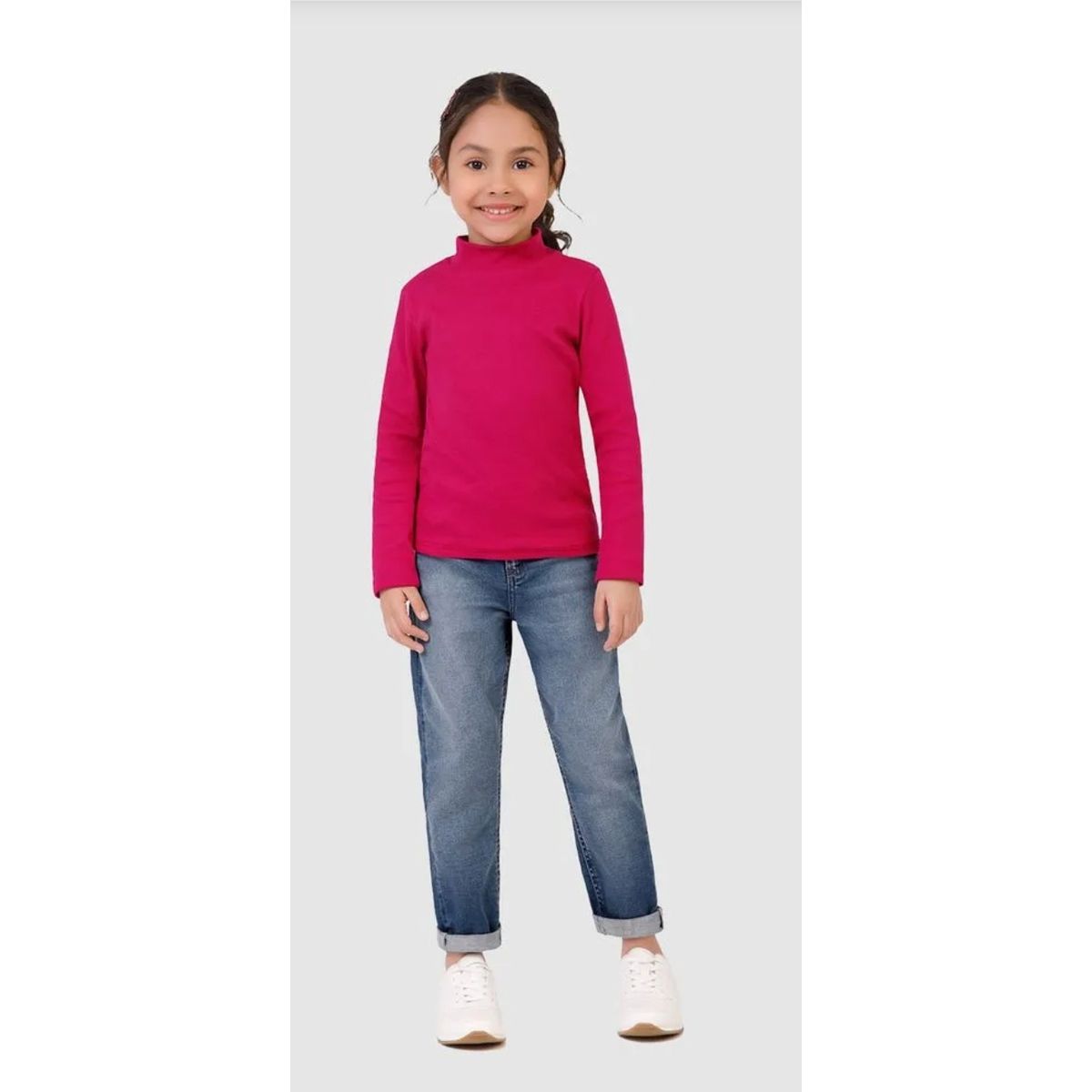 Calça Infantil Menina Mom Cós Ajustável Em Jeans M... - Fátima Modas